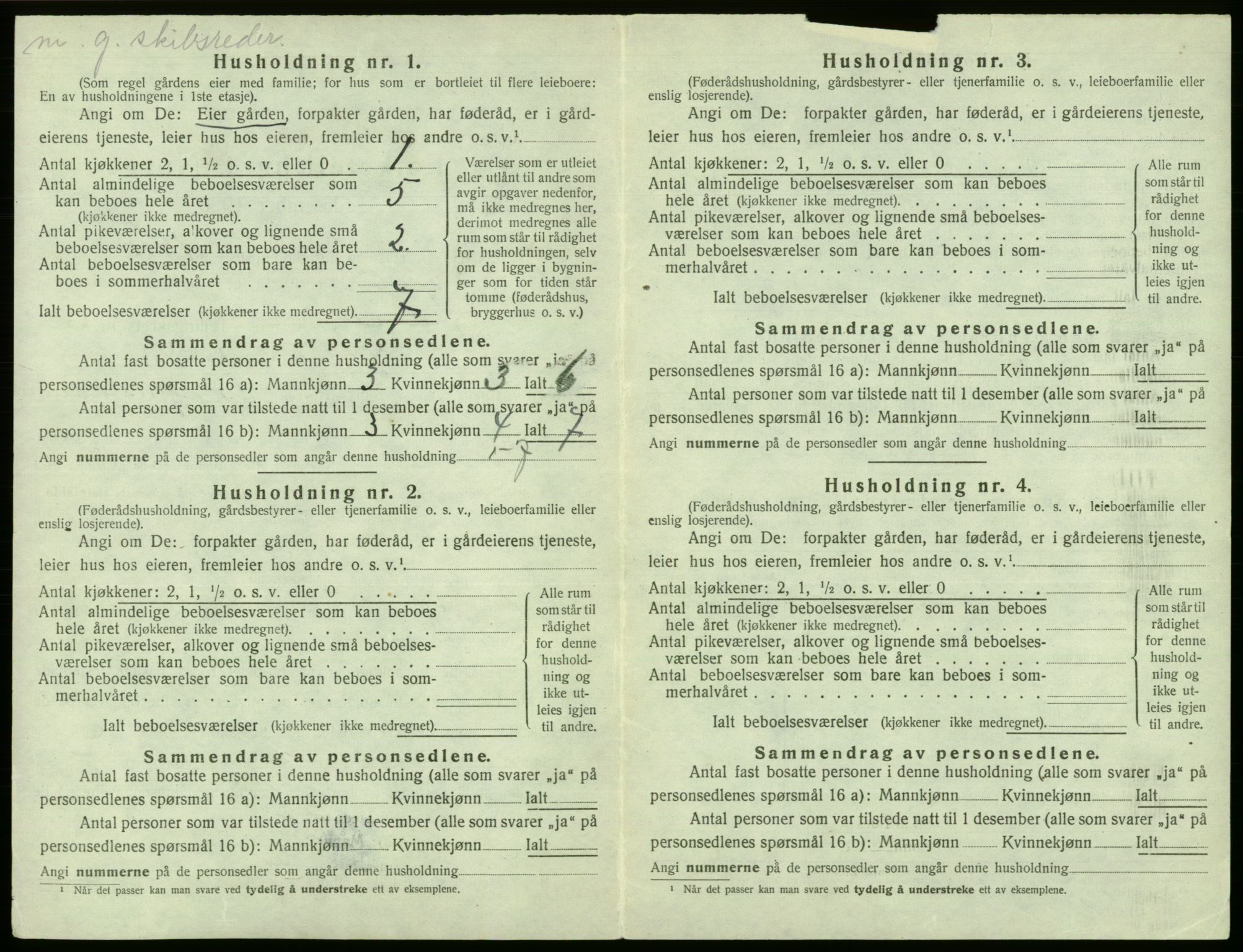 SAB, 1920 census for Fana, 1920, p. 1228