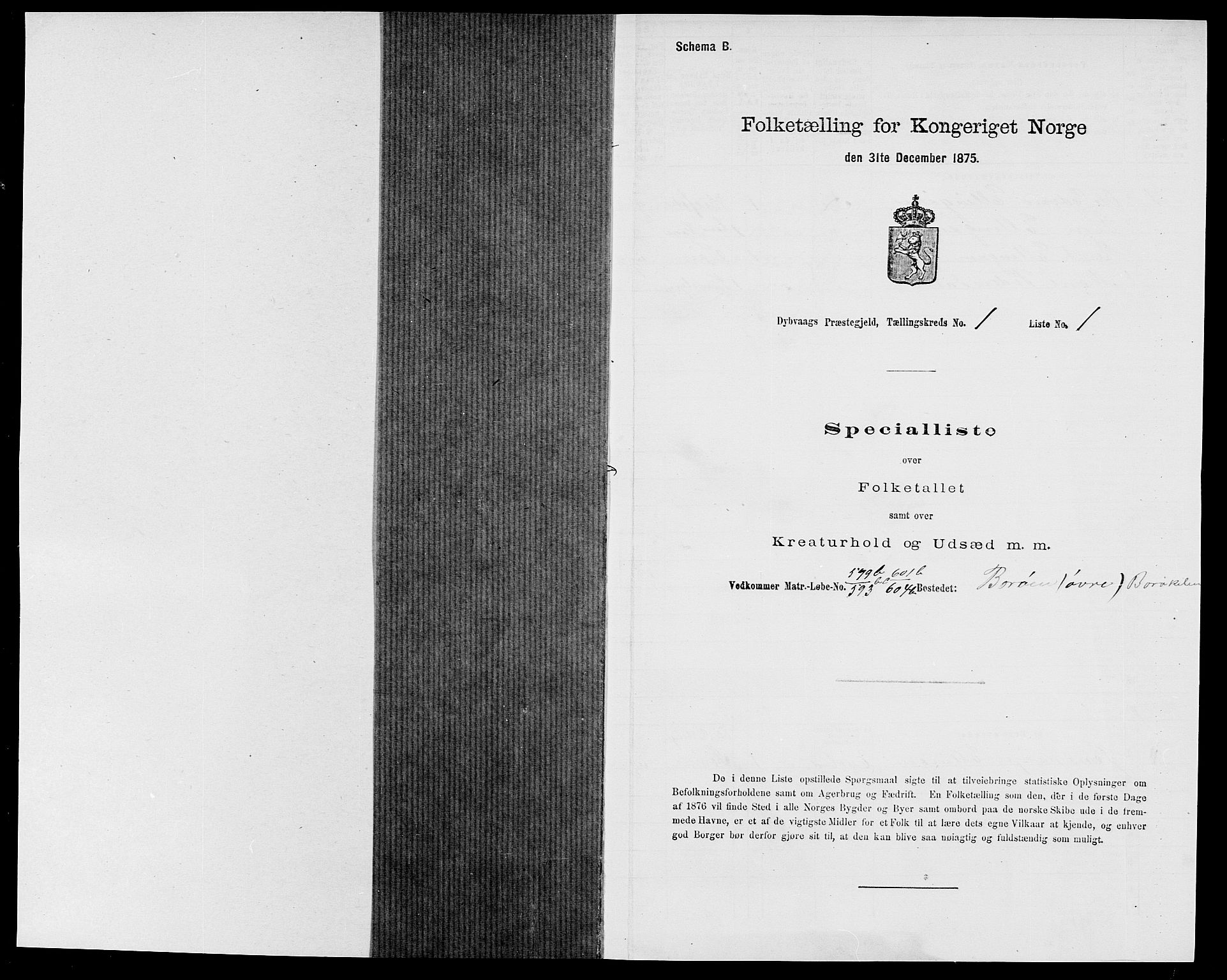 SAK, 1875 census for 0915P Dypvåg, 1875, p. 60