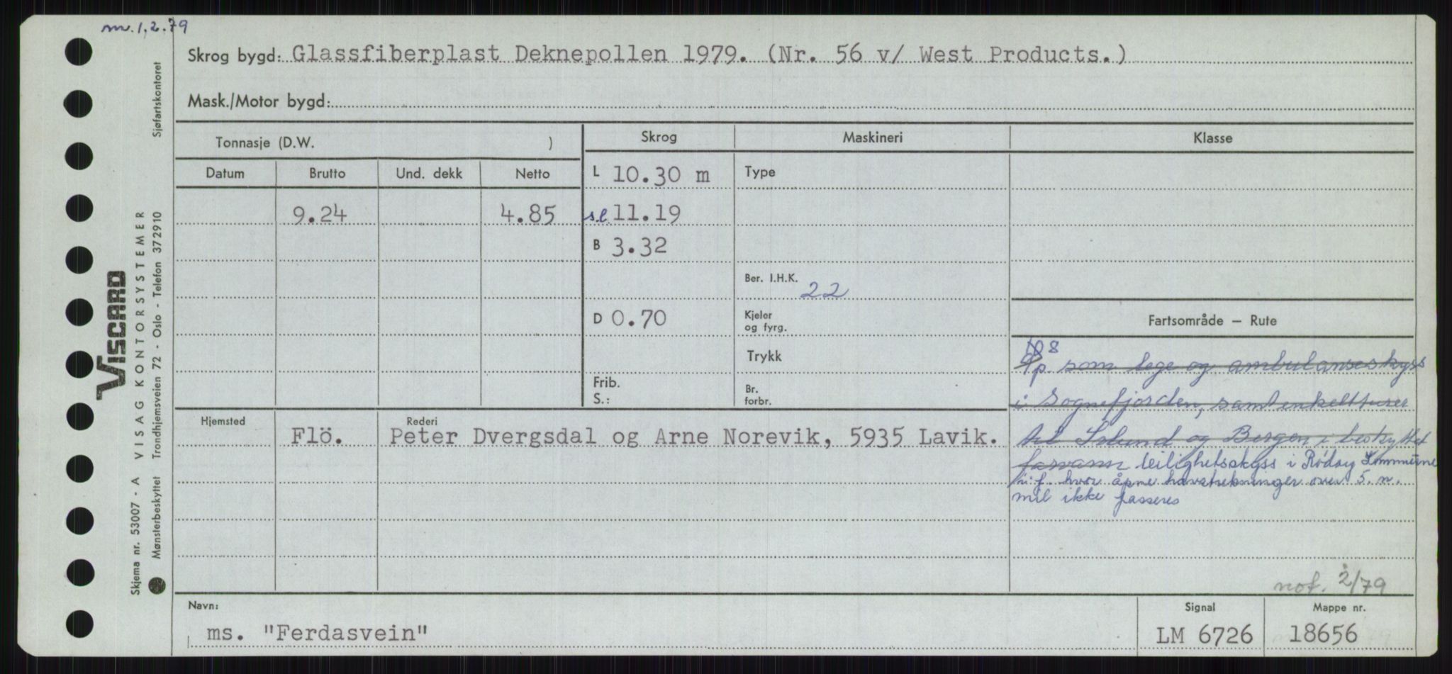 Sjøfartsdirektoratet med forløpere, Skipsmålingen, RA/S-1627/H/Ha/L0002/0001: Fartøy, Eik-Hill / Fartøy, Eik-F, p. 385