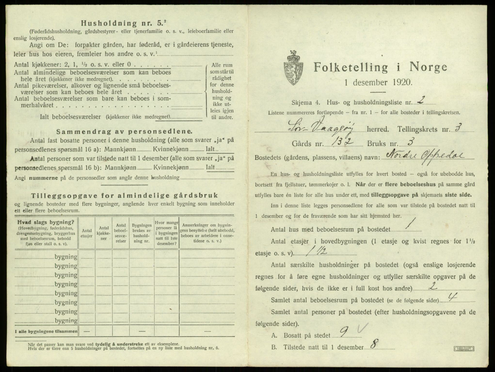 SAB, 1920 census for Sør-Vågsøy, 1920, p. 159