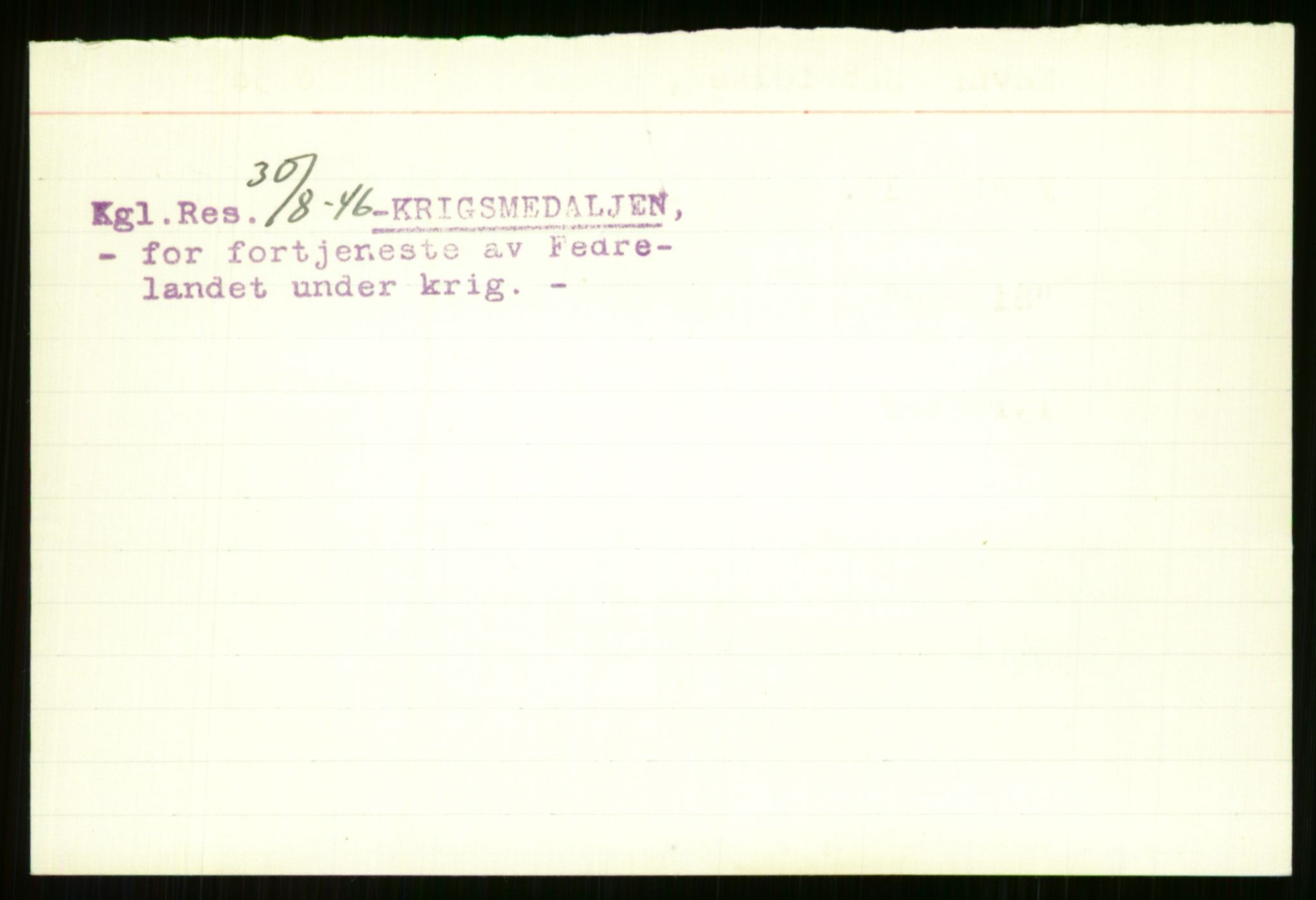 Direktoratet for sjømenn, AV/RA-S-3545/G/Gi/L0005: Kartotek over krigsdekorasjoner tildelt nordmenn under krigen, 1940-1945, p. 672