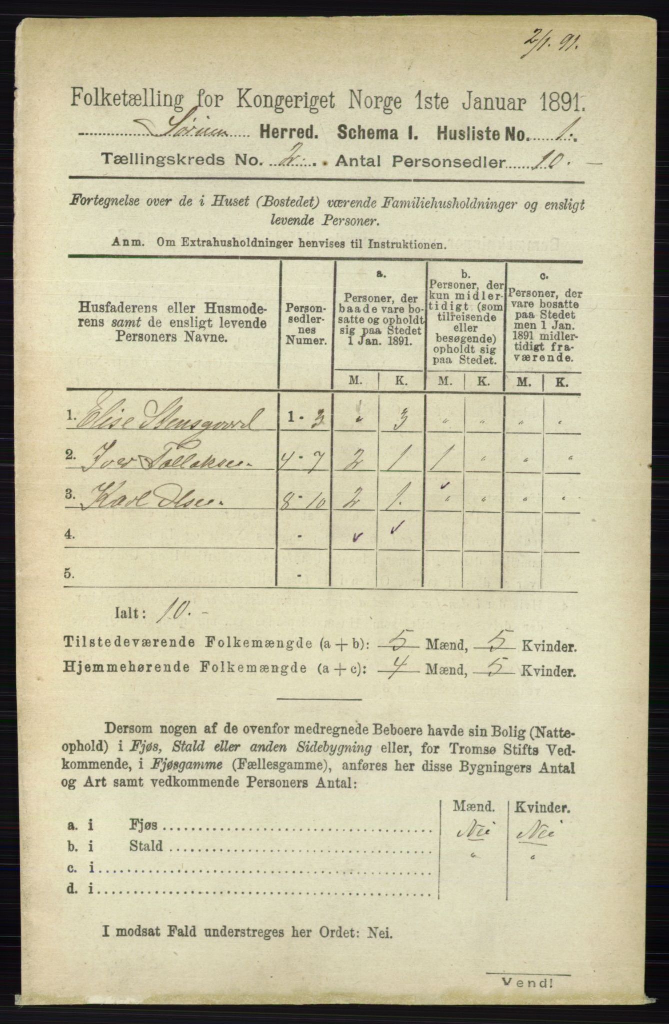 RA, 1891 census for 0226 Sørum, 1891, p. 576