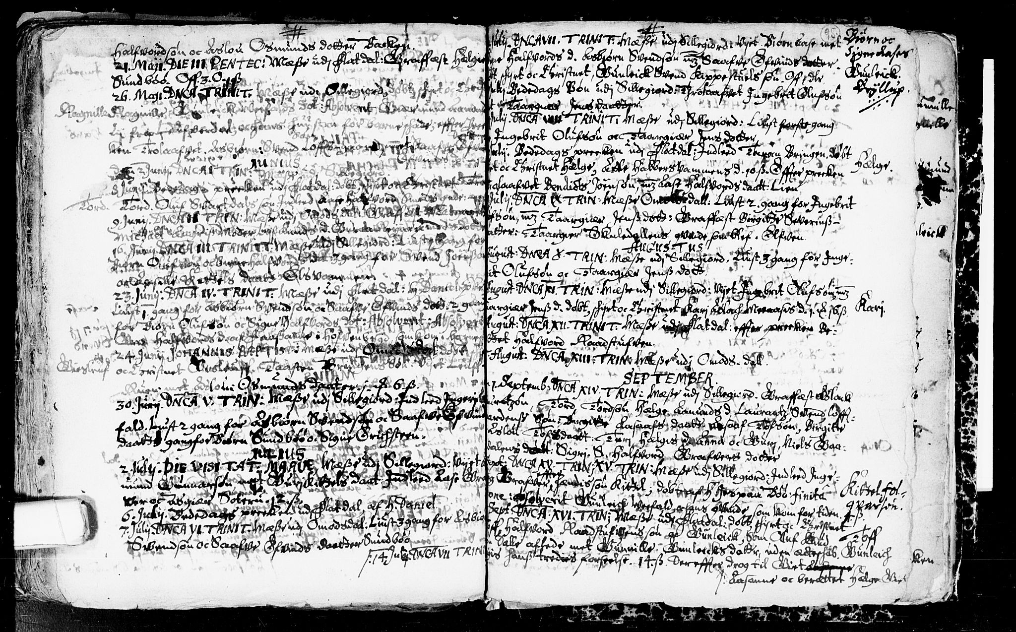 Seljord kirkebøker, SAKO/A-20/F/Fa/L0001: Parish register (official) no. I 1, 1654-1686, p. 95