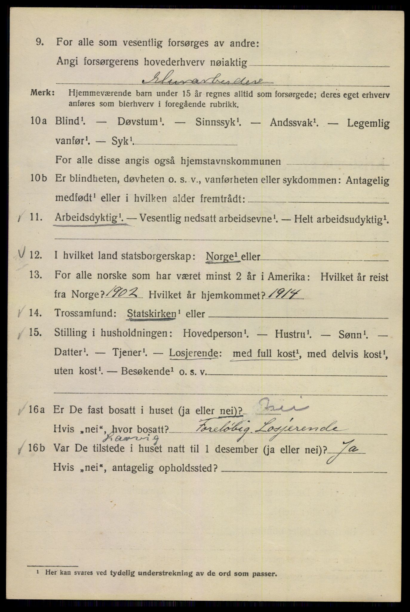 SAO, 1920 census for Kristiania, 1920, p. 221612