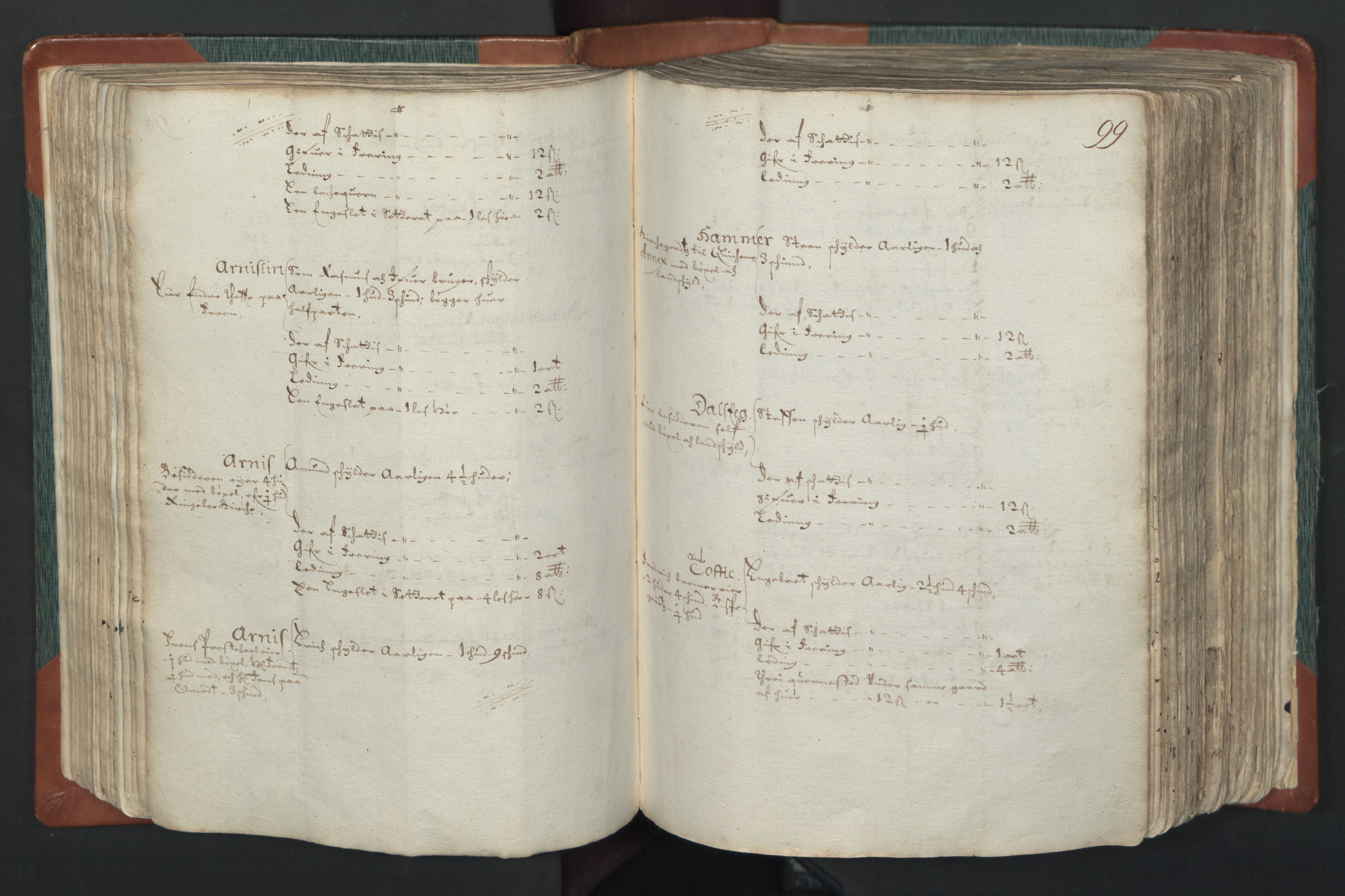 Rentekammeret inntil 1814, Realistisk ordnet avdeling, AV/RA-EA-4070/L/L0008: Oppland lagdømme. Alminnelig jordebok med skatteligning for Gudbrandsdalen og Hedemarken., 1661, p. 98b-99a