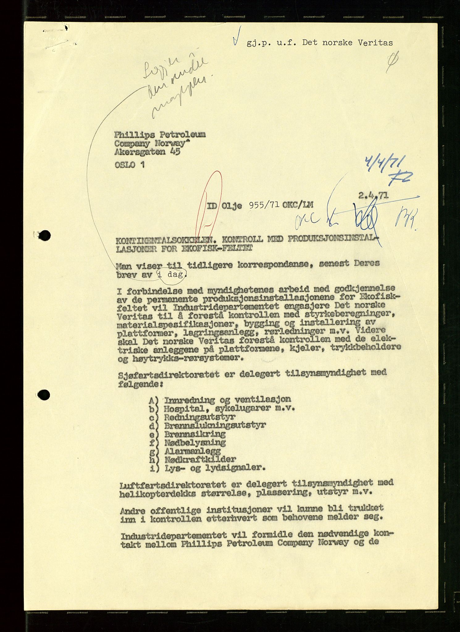 Industridepartementet, Oljekontoret, AV/SAST-A-101348/Dc/L0003: Ekofisk prosjekt, utbygging av Ekofiskfeltet, diverse, 1970-1972