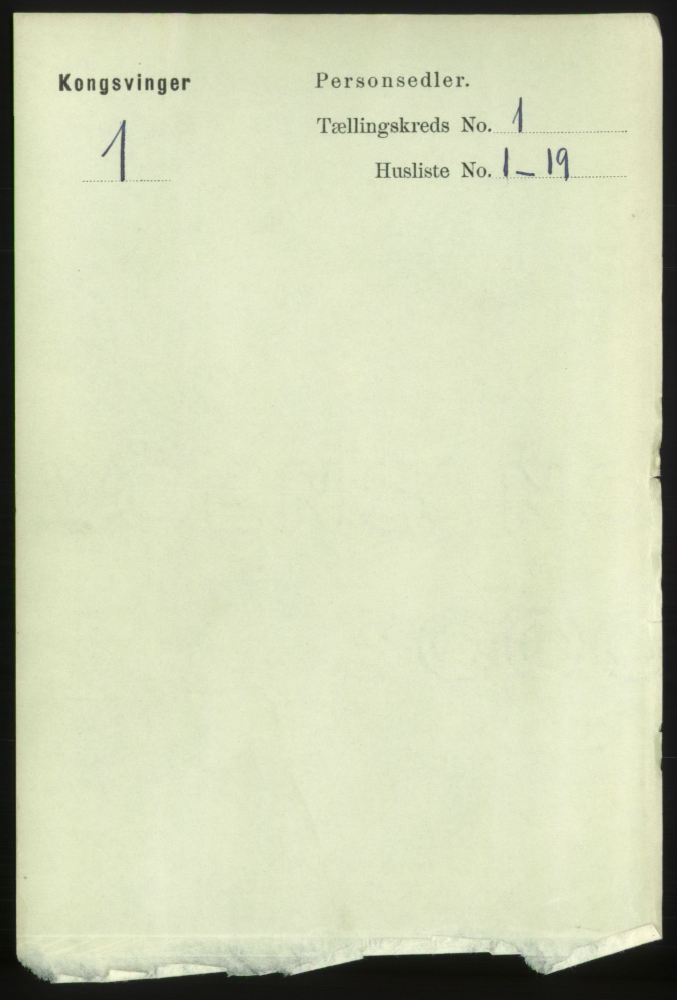 RA, 1891 census for 0402 Kongsvinger, 1891, p. 315