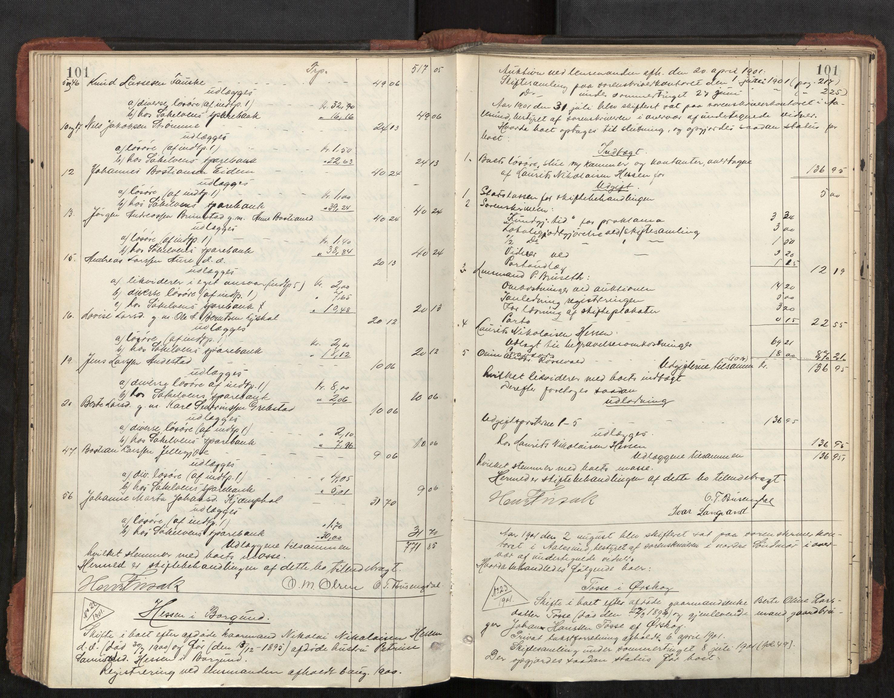 Nordre Sunnmøre sorenskriveri, AV/SAT-A-0006/1/3/3A/L0023: Skiftesluttningsprotokoll 4, 1898-1905, p. 101