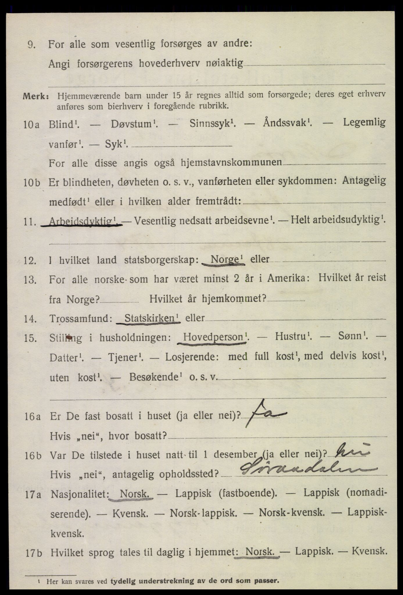 SAT, 1920 census for Nærøy, 1920, p. 1524