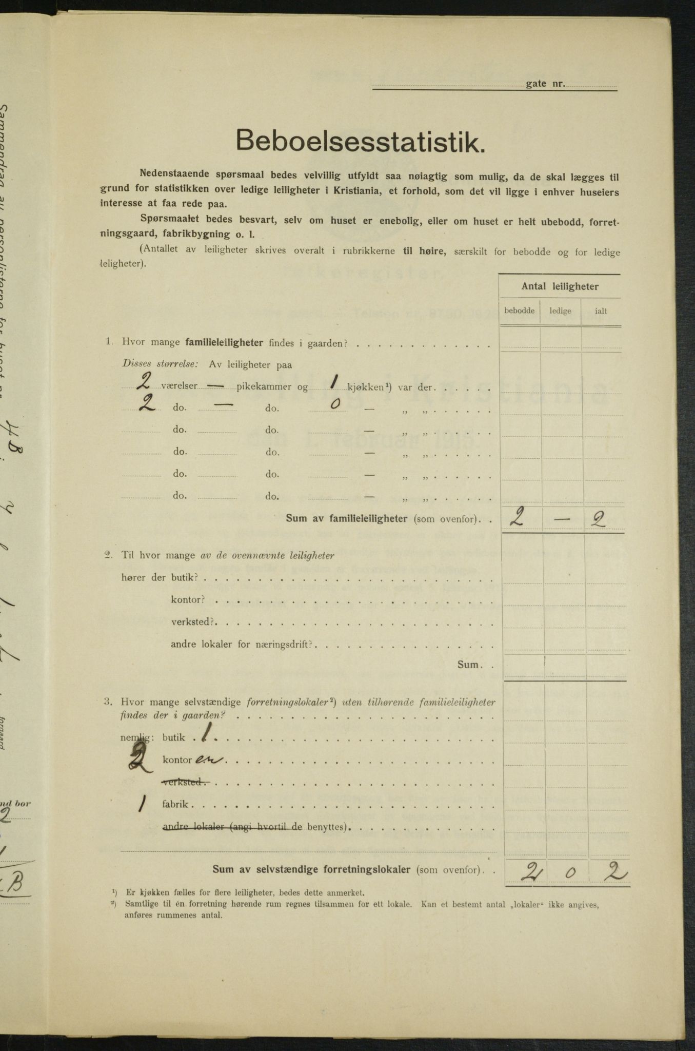 OBA, Municipal Census 1915 for Kristiania, 1915, p. 46478