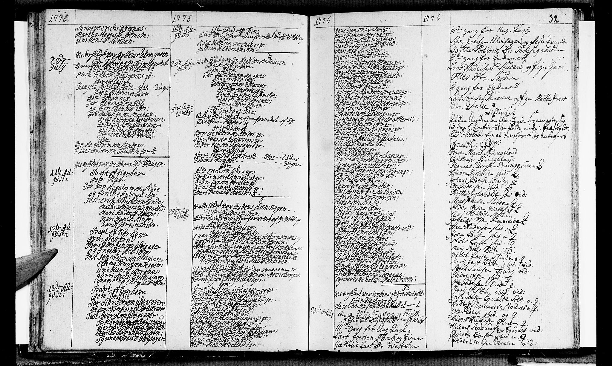 Sogndal sokneprestembete, AV/SAB-A-81301/H/Haa/Haaa/L0006: Parish register (official) no. A 6, 1770-1782, p. 32