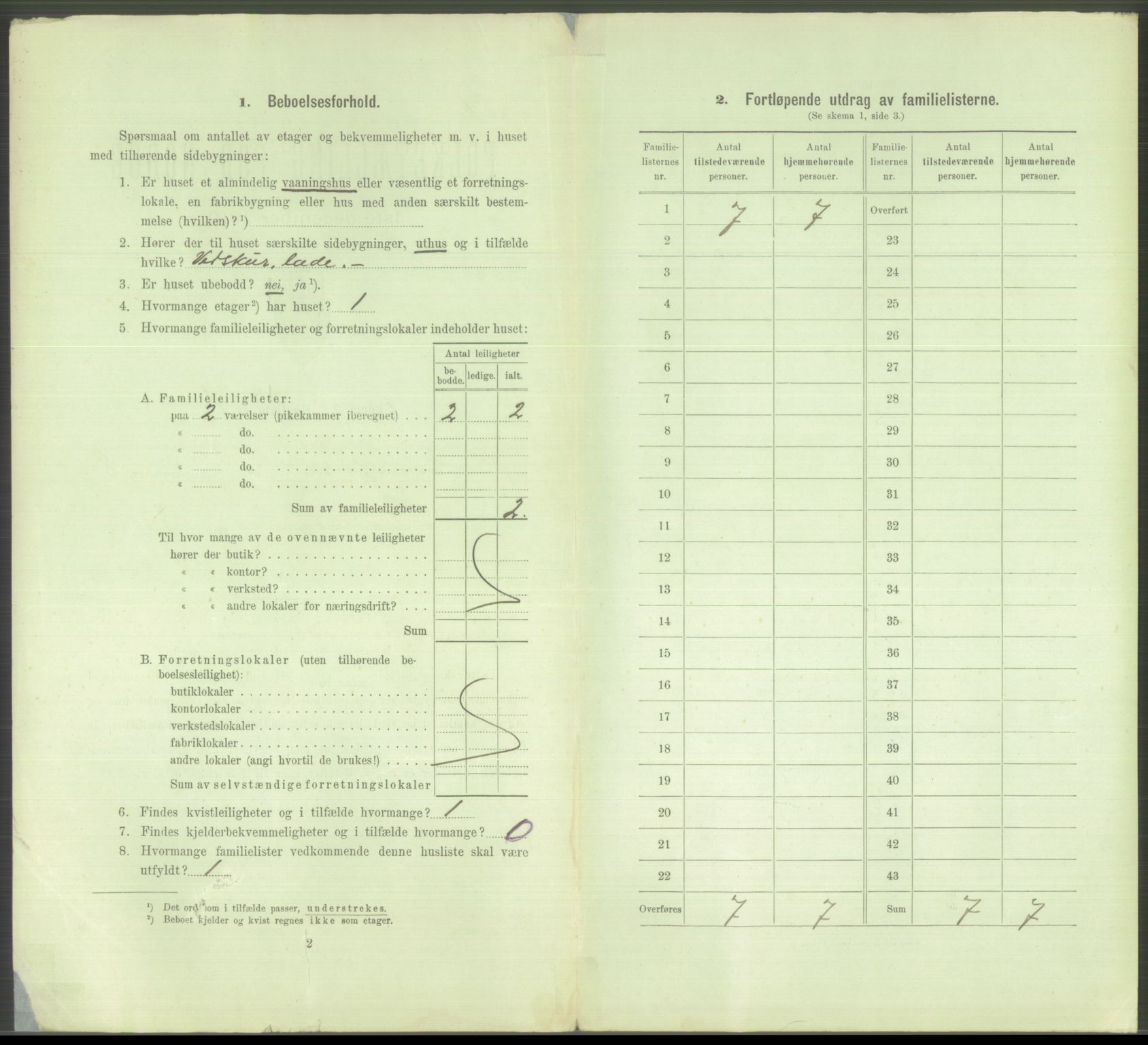 RA, 1910 census for Hønefoss, 1910