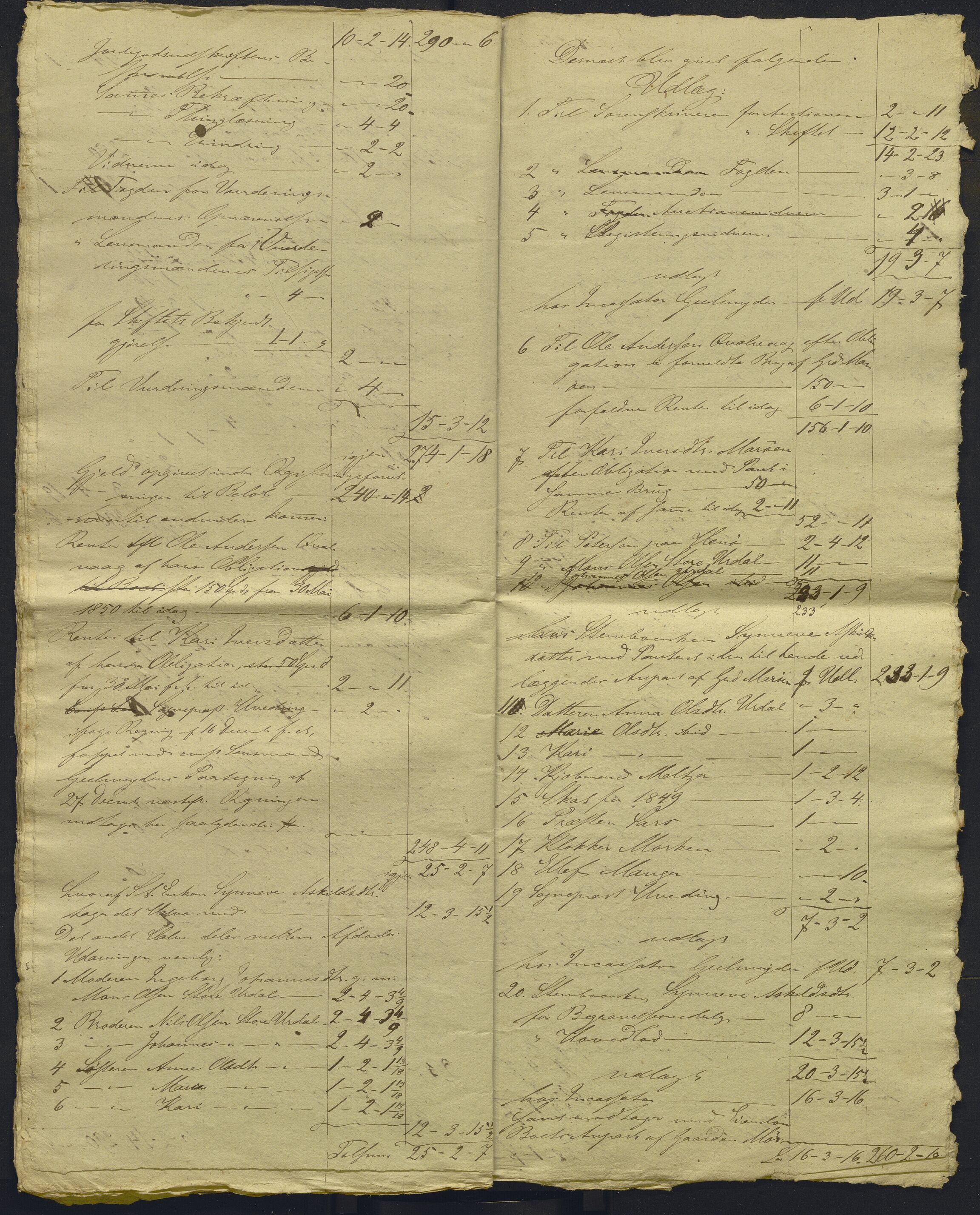 Nordhordland sorenskrivar, AV/SAB-A-2901/1/H/Hd/Hdb/L0001: Konsept til utlodningar, 1850-1852, p. 350