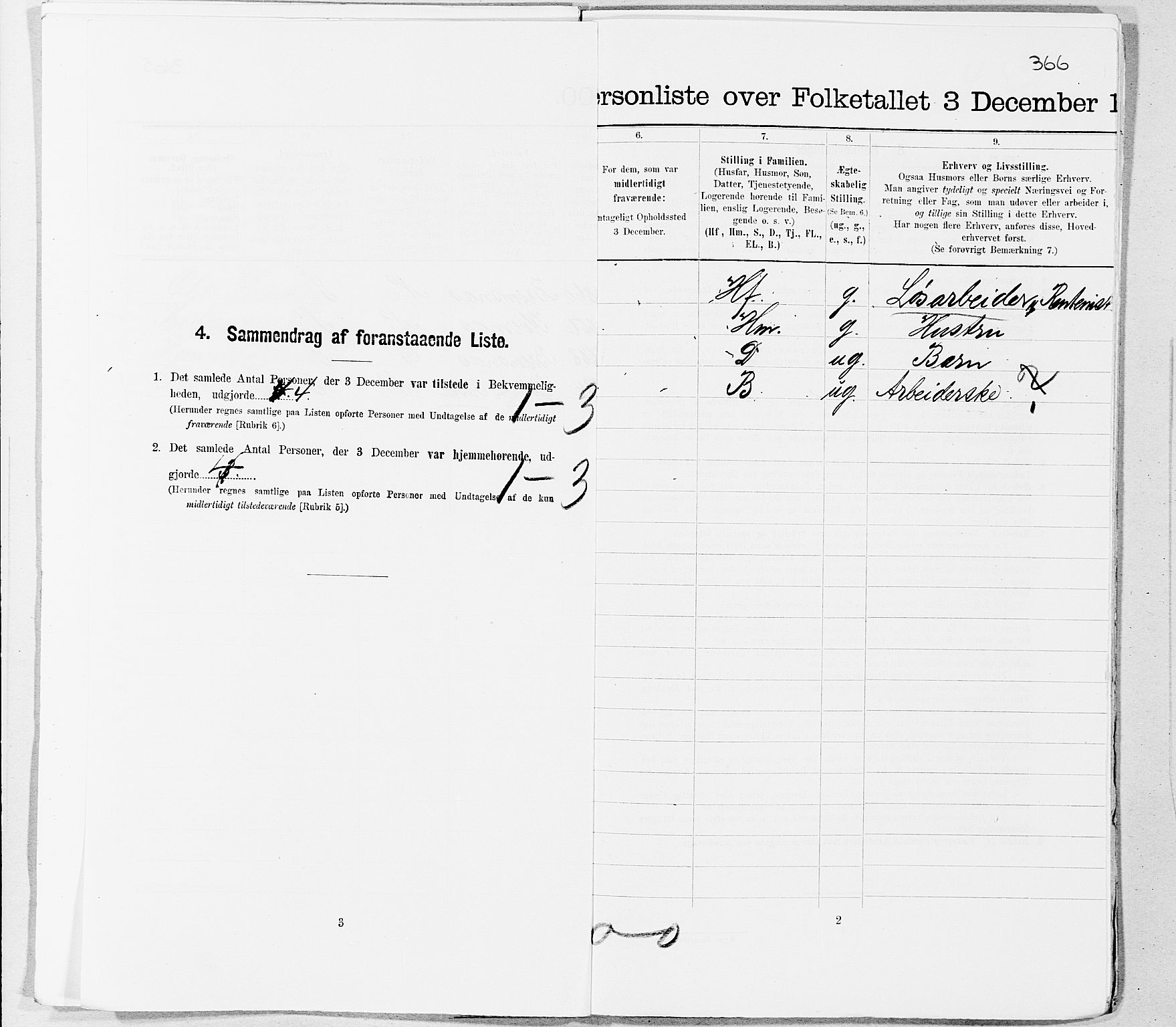 SAT, 1900 census for Kristiansund, 1900, p. 5603