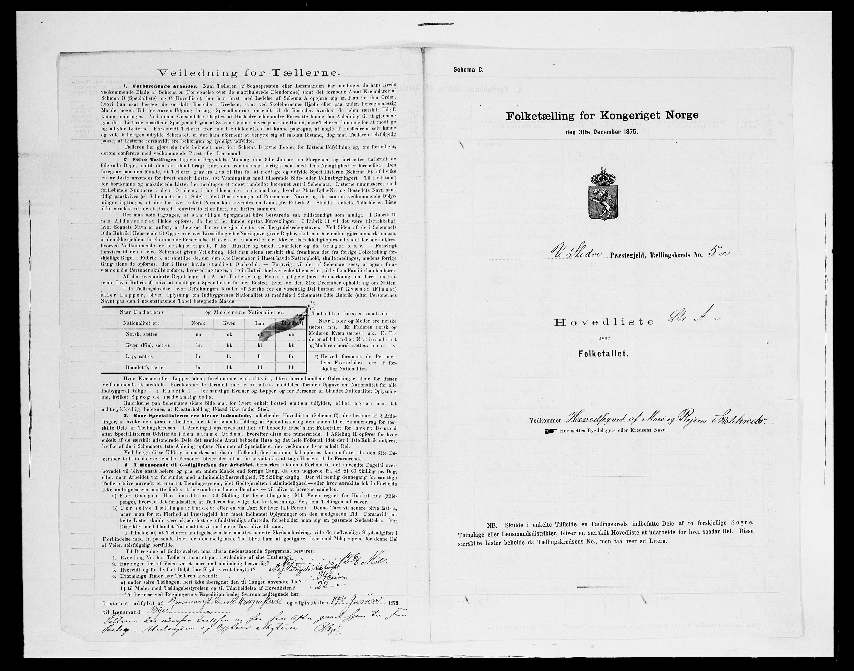 SAH, 1875 census for 0543P Vestre Slidre, 1875, p. 27