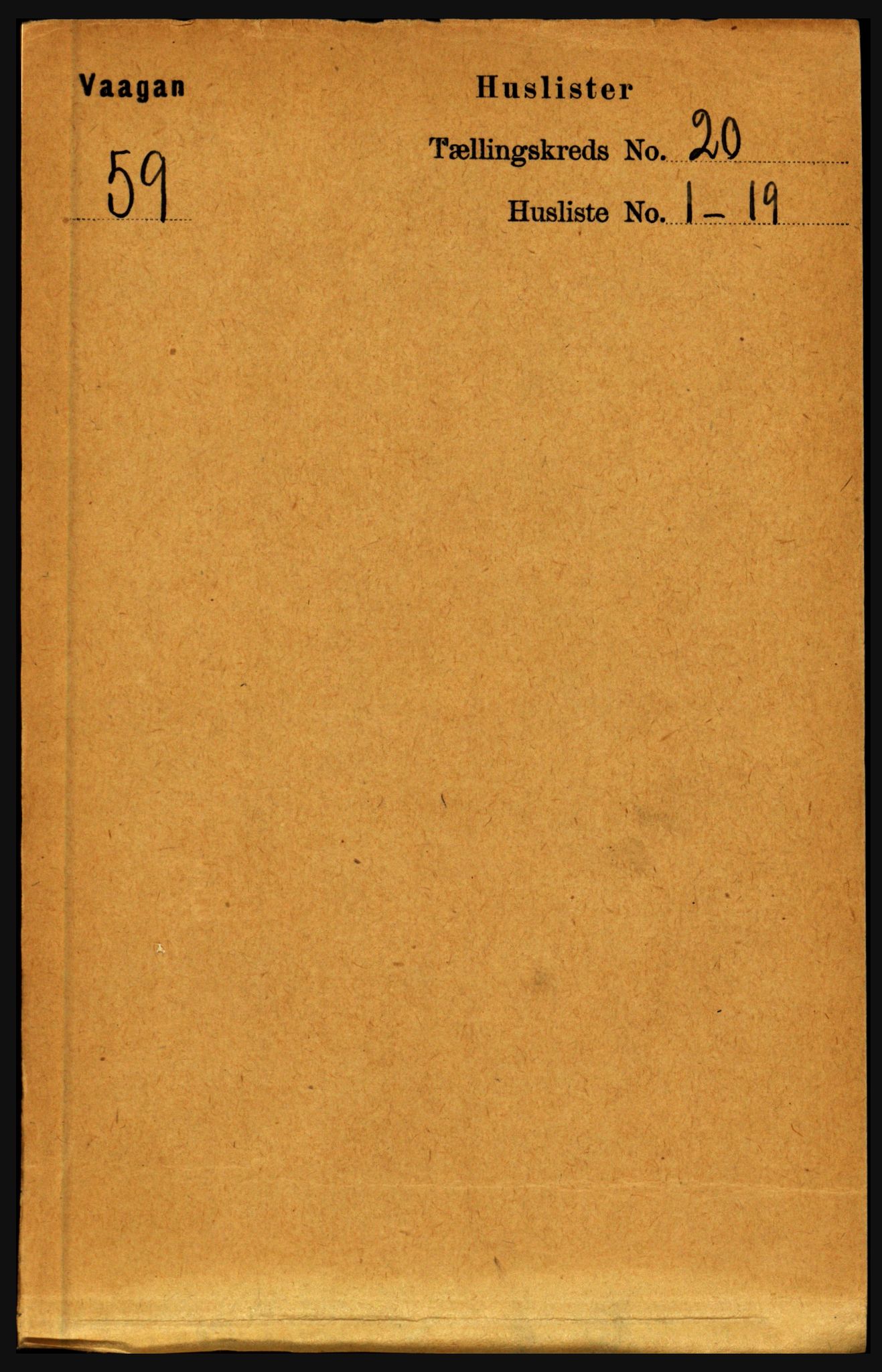 RA, 1891 census for 1865 Vågan, 1891, p. 5827