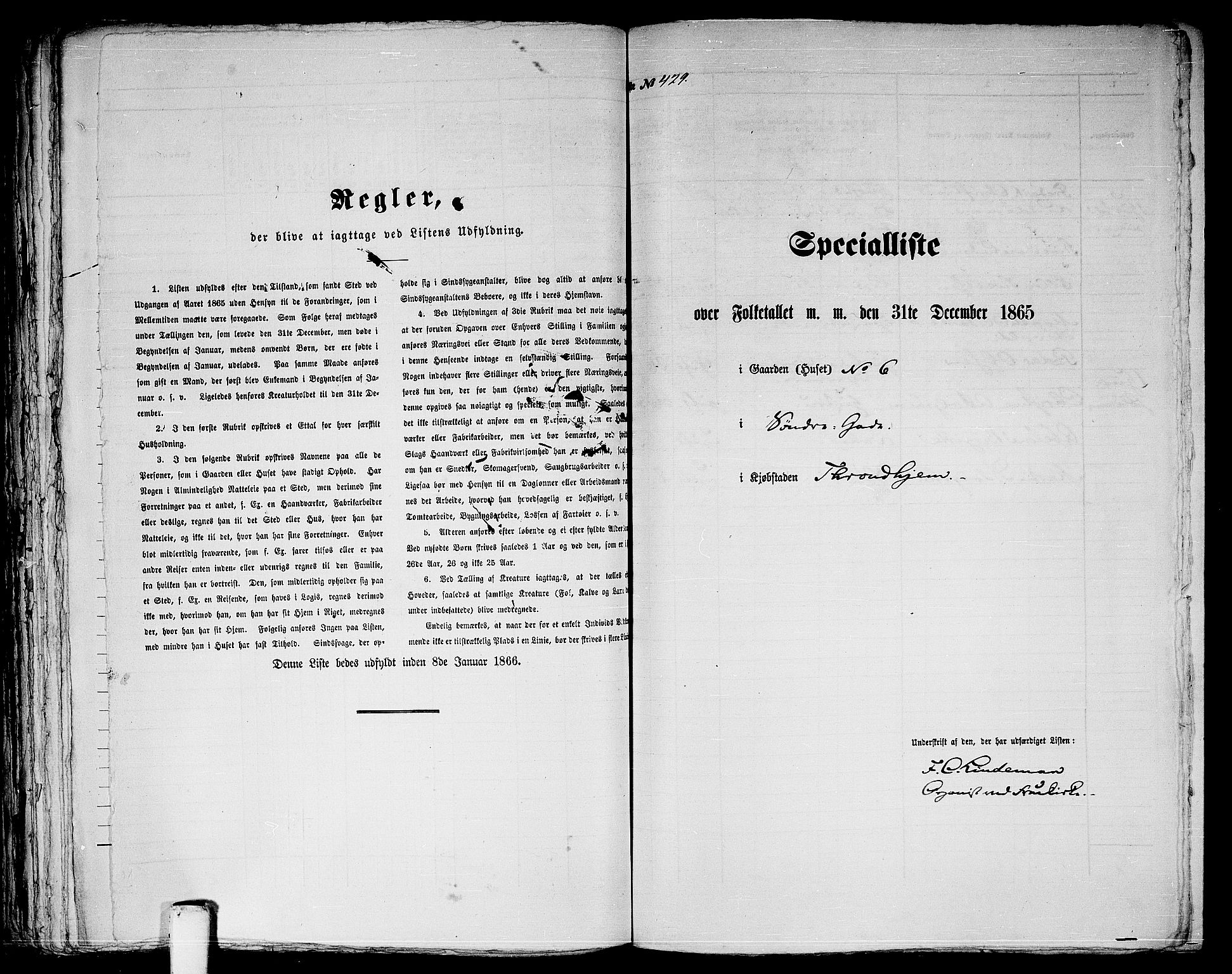 RA, 1865 census for Trondheim, 1865, p. 900