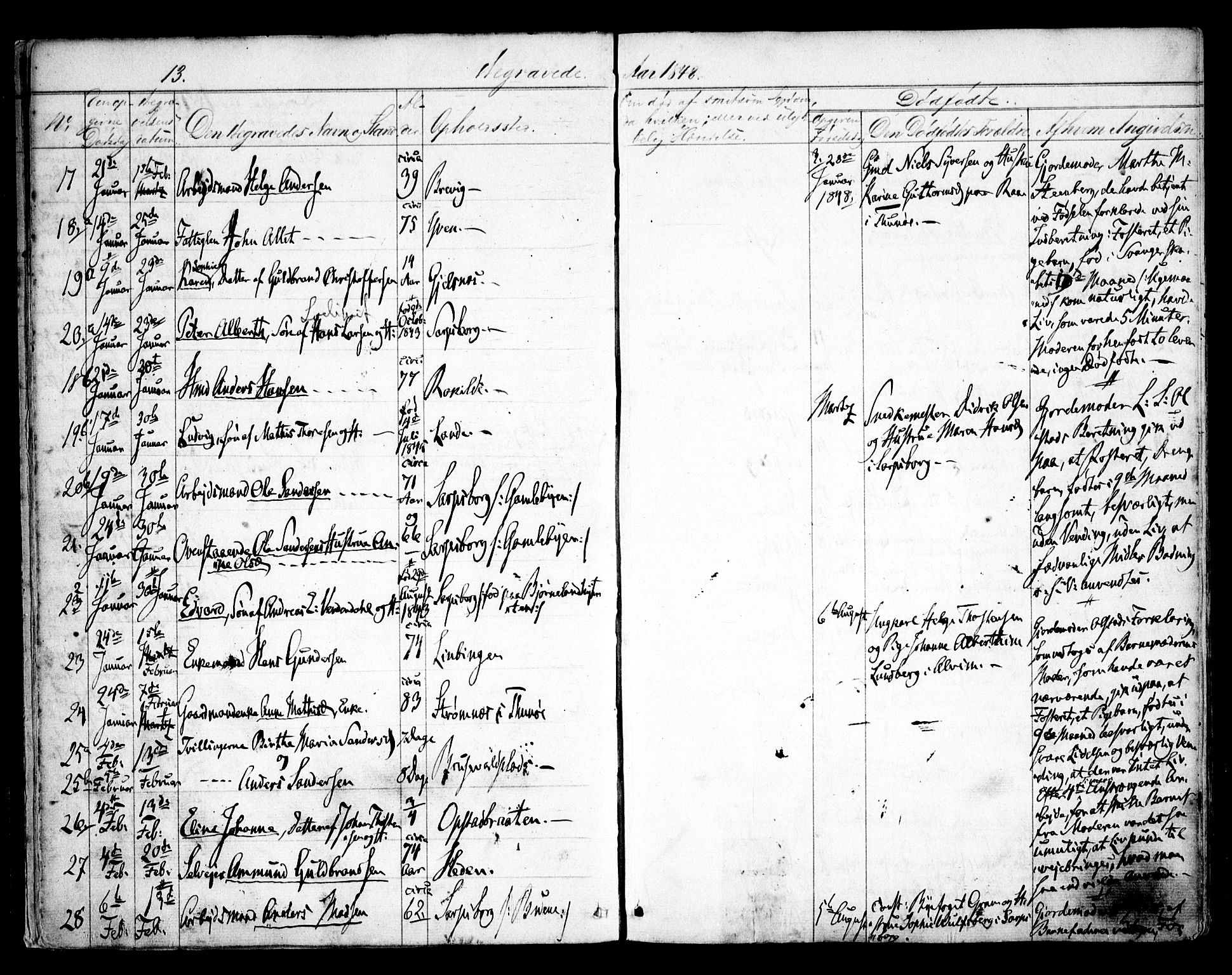 Tune prestekontor Kirkebøker, SAO/A-2007/F/Fa/L0010b: Parish register (official) no. 10B, 1847-1852, p. 13