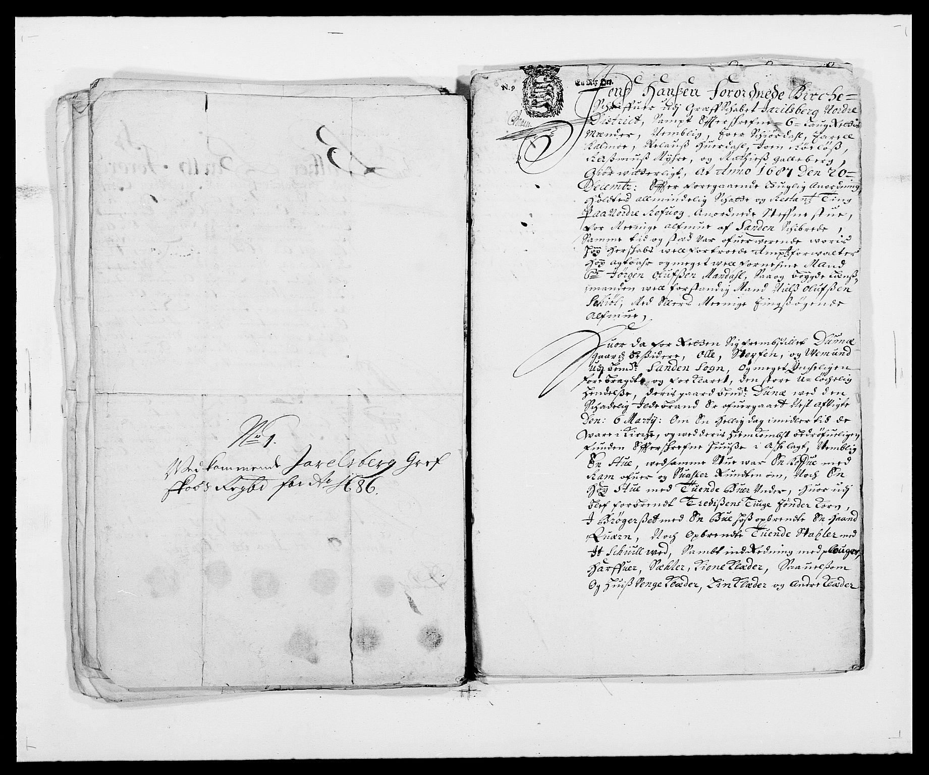 Rentekammeret inntil 1814, Reviderte regnskaper, Fogderegnskap, RA/EA-4092/R32/L1858: Fogderegnskap Jarlsberg grevskap, 1686-1690, p. 429
