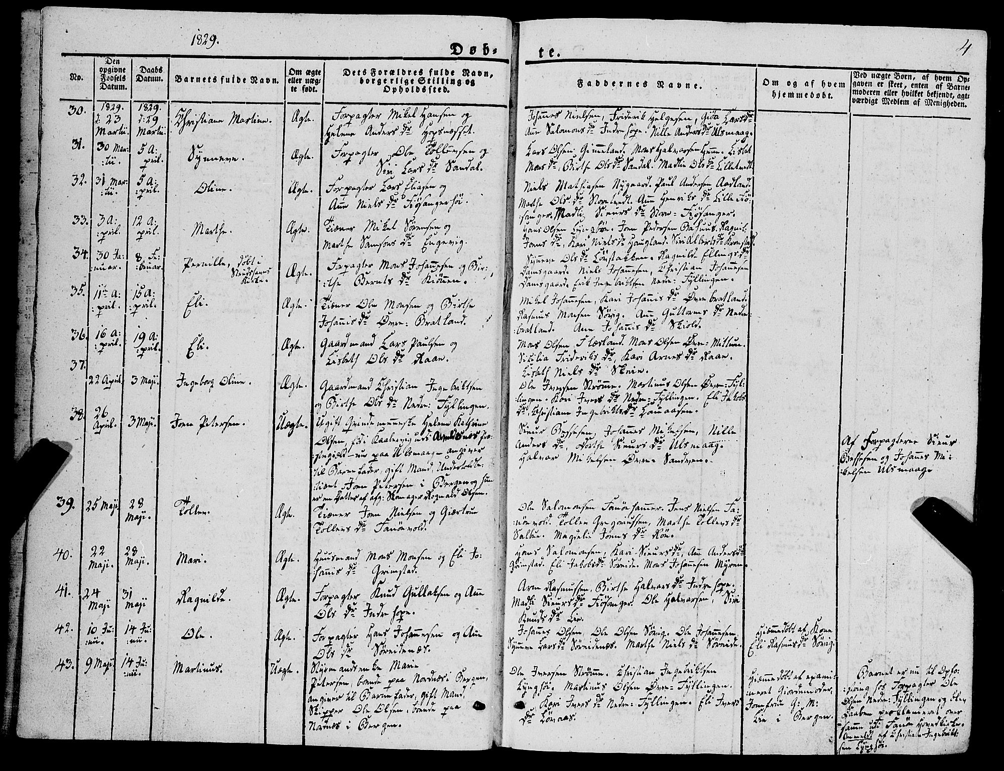 Fana Sokneprestembete, AV/SAB-A-75101/H/Haa/Haaa/L0008: Parish register (official) no. A 8, 1829-1851, p. 4