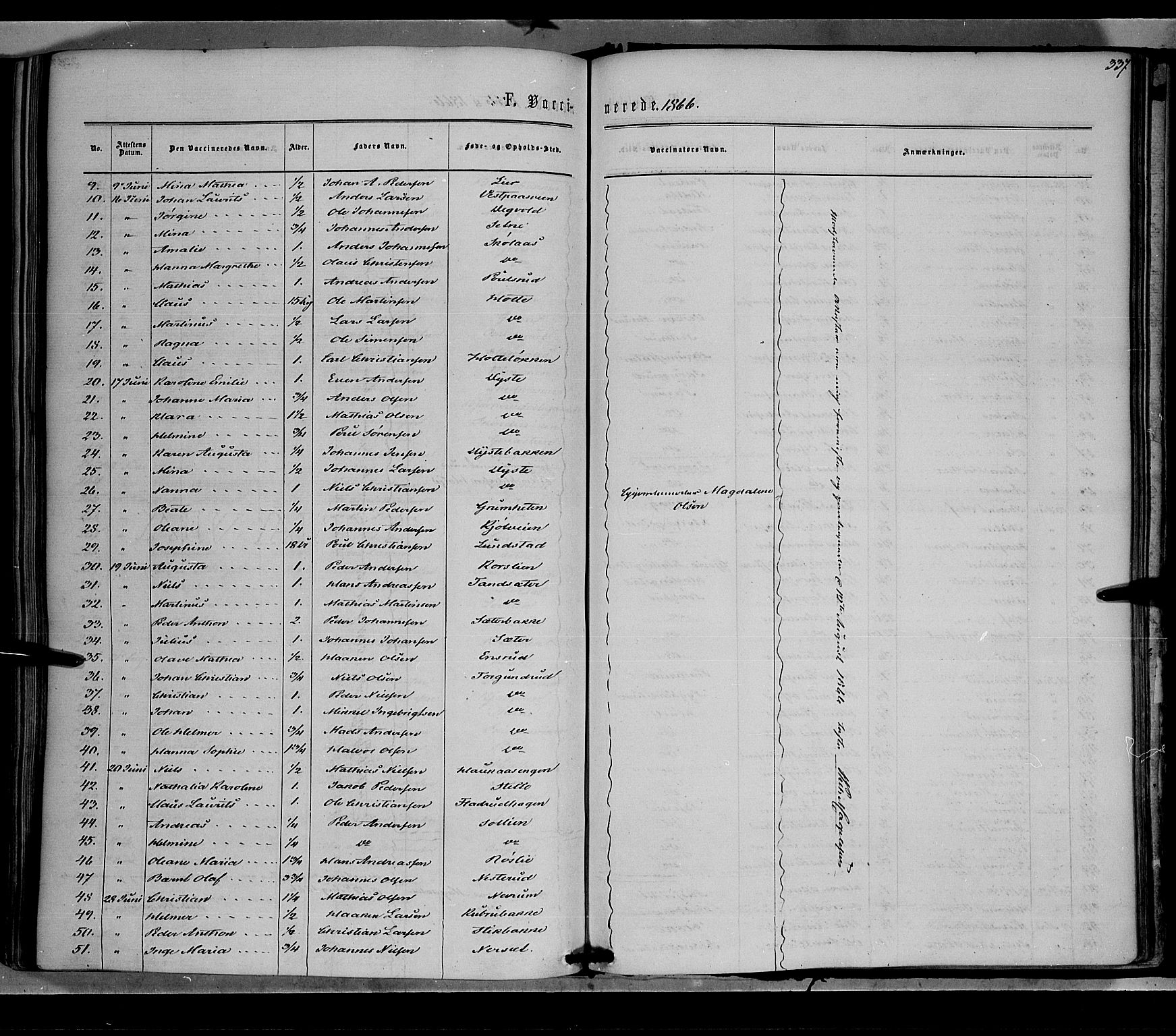 Vestre Toten prestekontor, SAH/PREST-108/H/Ha/Haa/L0007: Parish register (official) no. 7, 1862-1869, p. 337