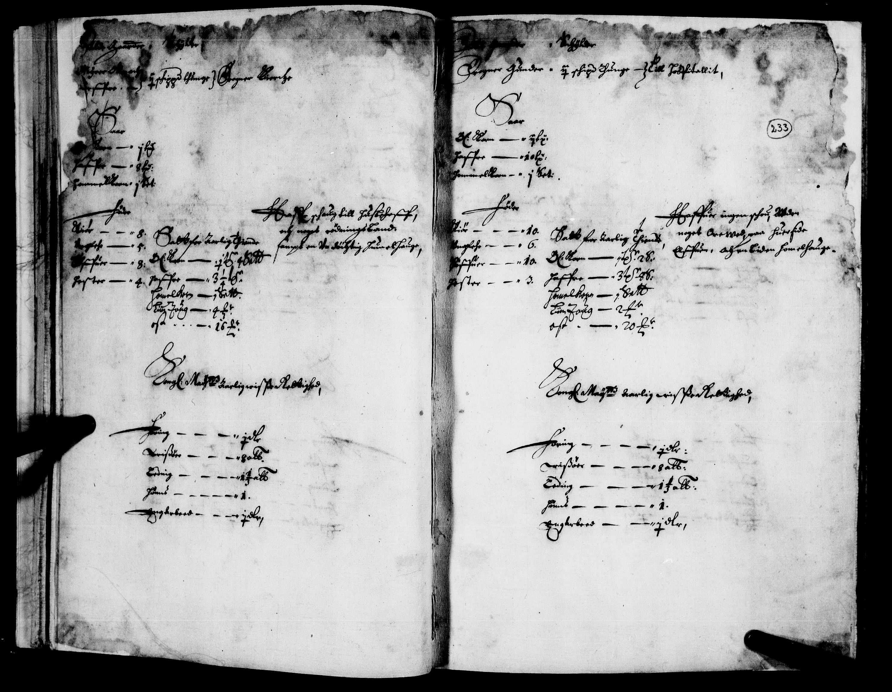 Rentekammeret inntil 1814, Realistisk ordnet avdeling, AV/RA-EA-4070/N/Nb/Nba/L0008: Nedre Romerike fogderi, 2. del, 1666, p. 232b-233a