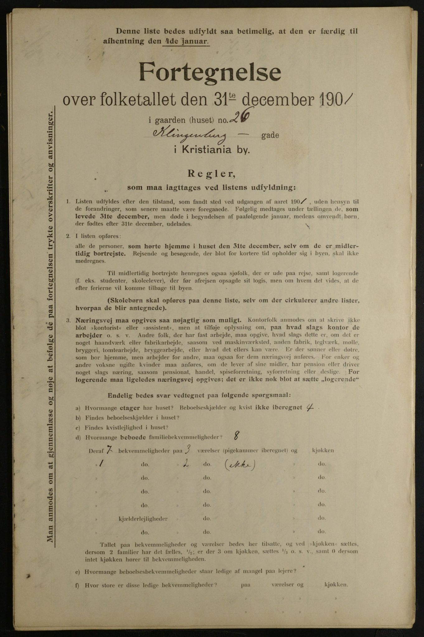 OBA, Municipal Census 1901 for Kristiania, 1901, p. 8036