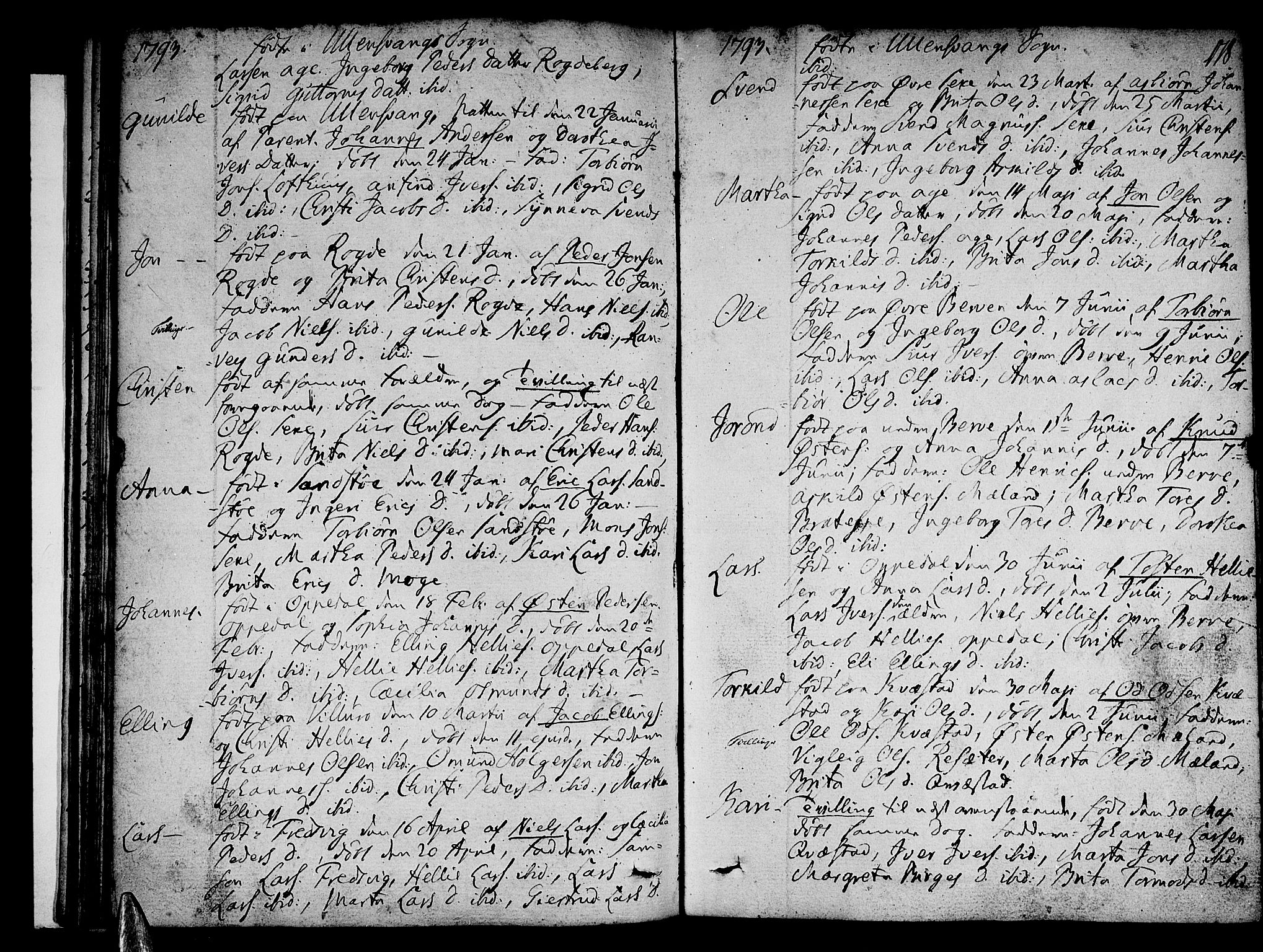 Ullensvang sokneprestembete, AV/SAB-A-78701/H/Haa: Parish register (official) no. A 7 /1, 1788-1804, p. 177-178