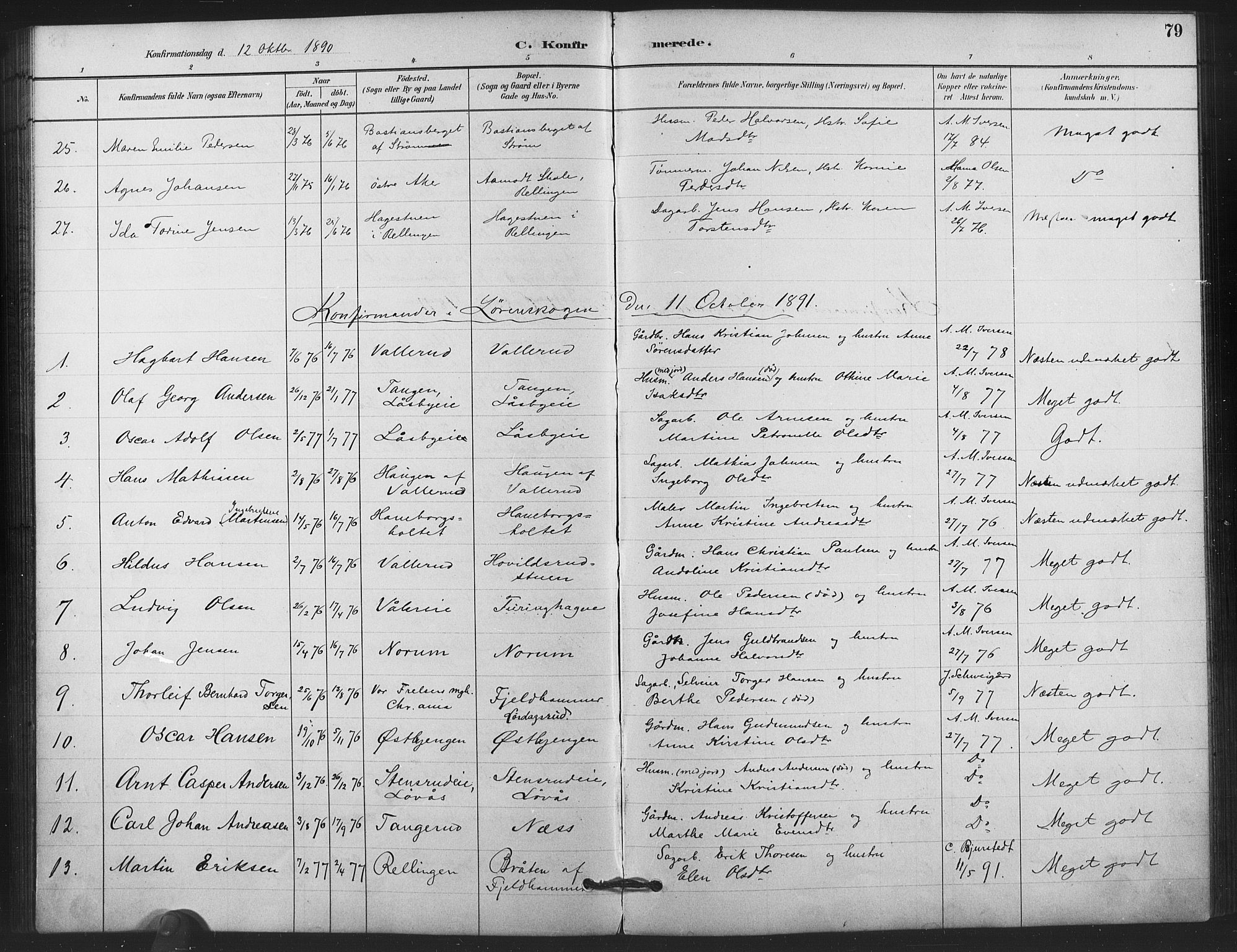 Skedsmo prestekontor Kirkebøker, AV/SAO-A-10033a/F/Fb/L0001: Parish register (official) no. II 1, 1883-1901, p. 79