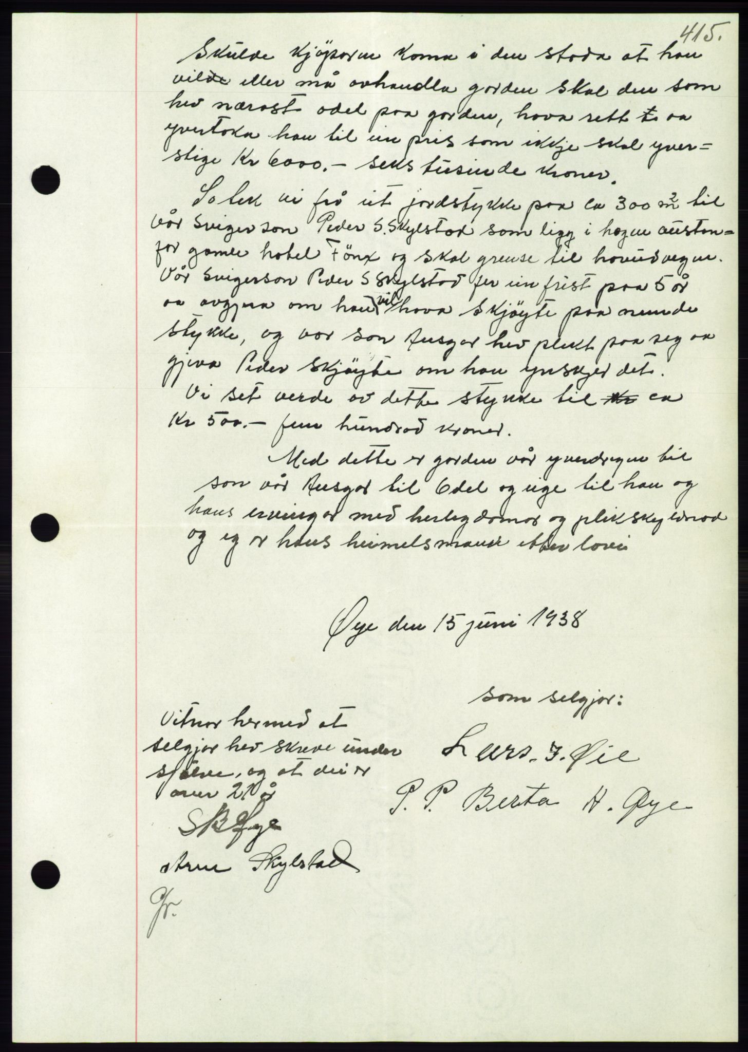Søre Sunnmøre sorenskriveri, AV/SAT-A-4122/1/2/2C/L0065: Mortgage book no. 59, 1938-1938, Diary no: : 861/1938