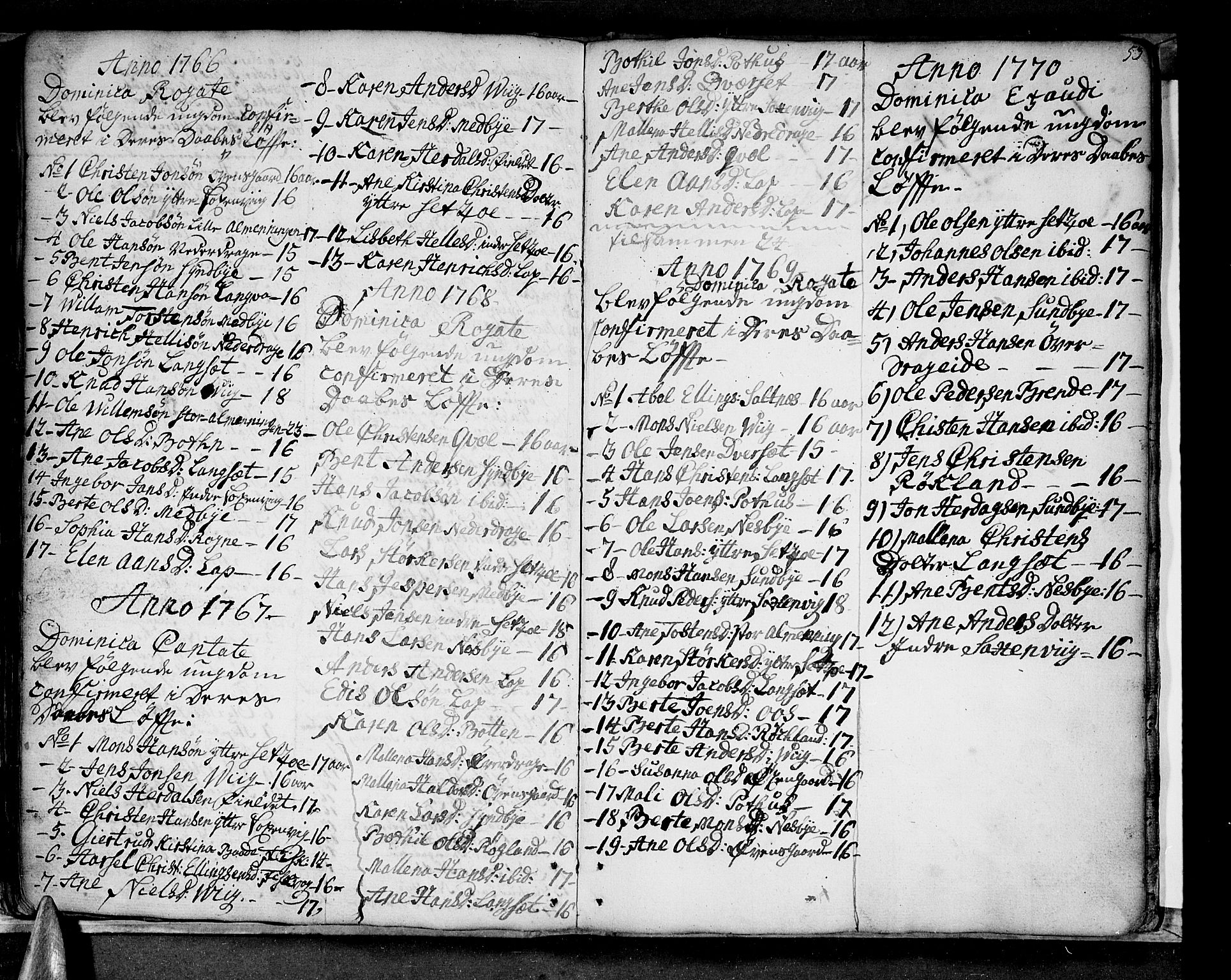 Ministerialprotokoller, klokkerbøker og fødselsregistre - Nordland, SAT/A-1459/847/L0663: Parish register (official) no. 847A03, 1749-1770, p. 53