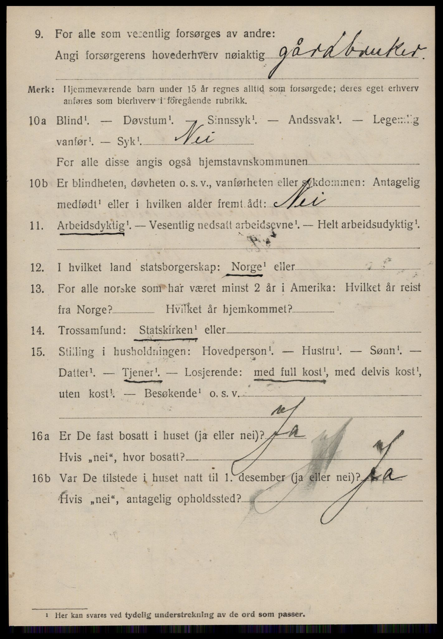 SAT, 1920 census for Kvernes, 1920, p. 1574