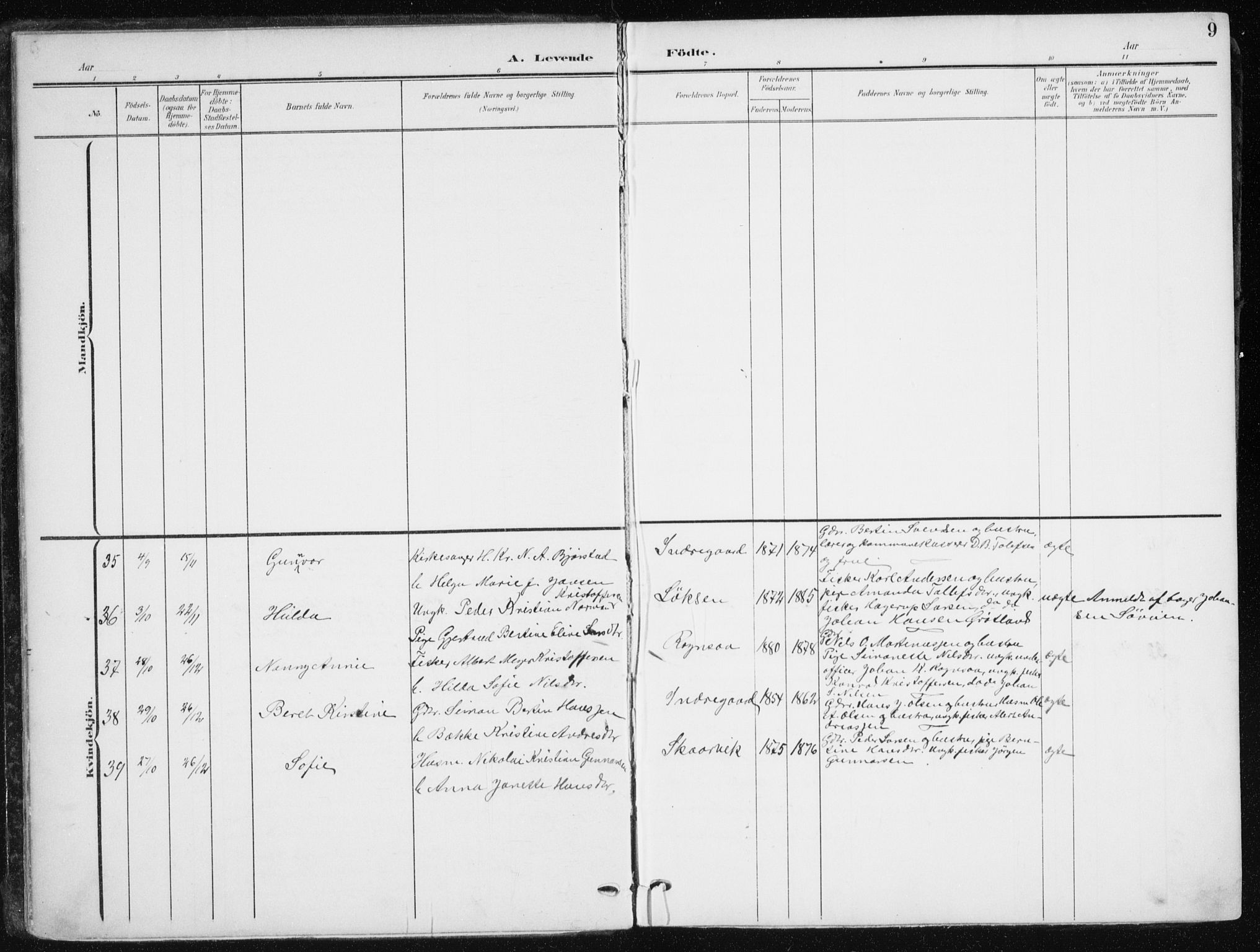 Salangen sokneprestembete, AV/SATØ-S-1324/H/Ha/L0002kirke: Parish register (official) no. 2, 1902-1911, p. 9