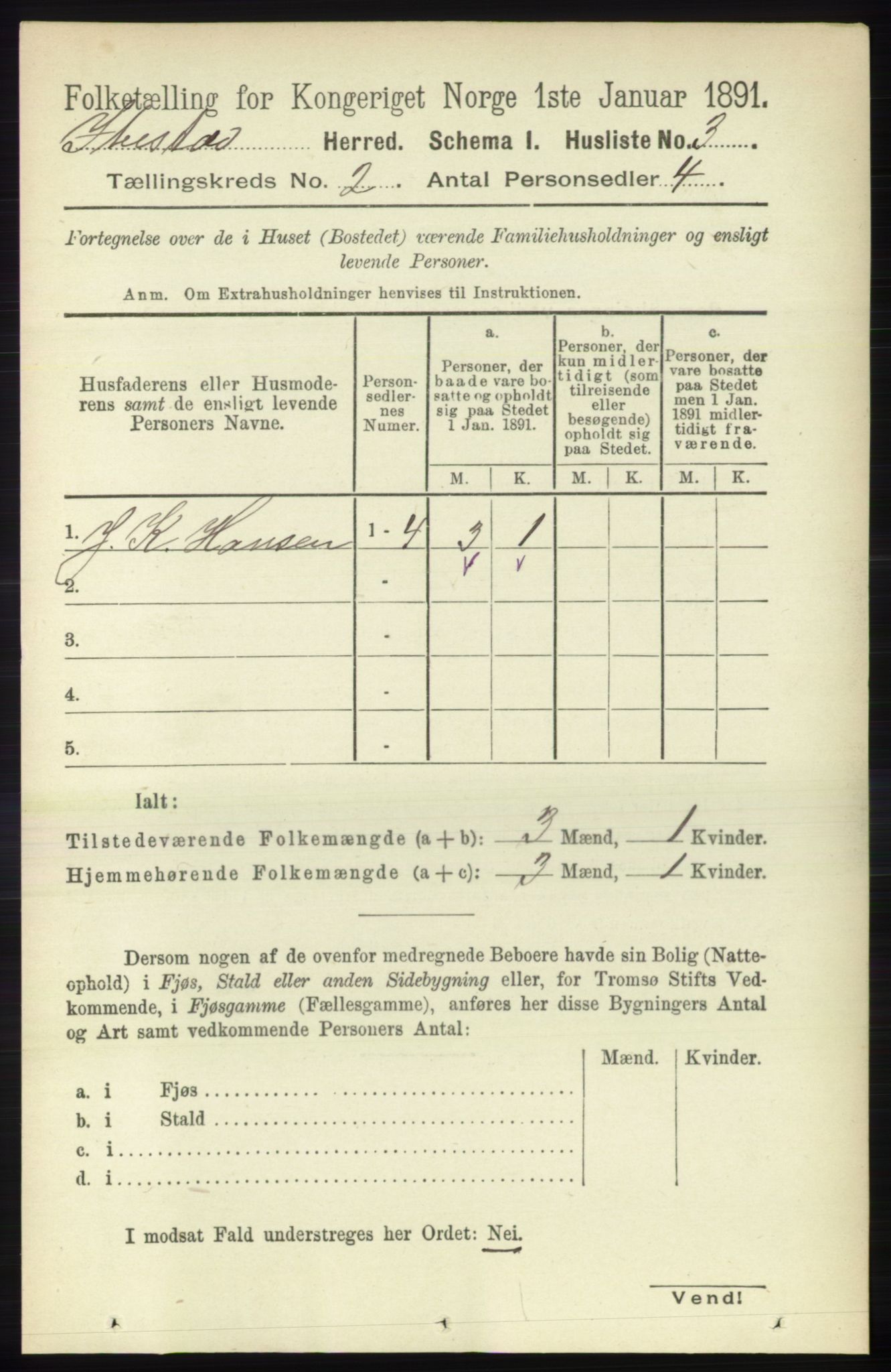 RA, 1891 census for 1917 Ibestad, 1891, p. 710