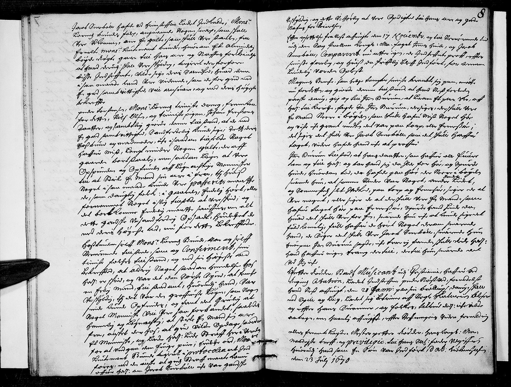 Follo sorenskriveri, AV/SAO-A-10274/F/Fb/Fba/L0021: Tingbok, 1686-1687, p. 7b-8a