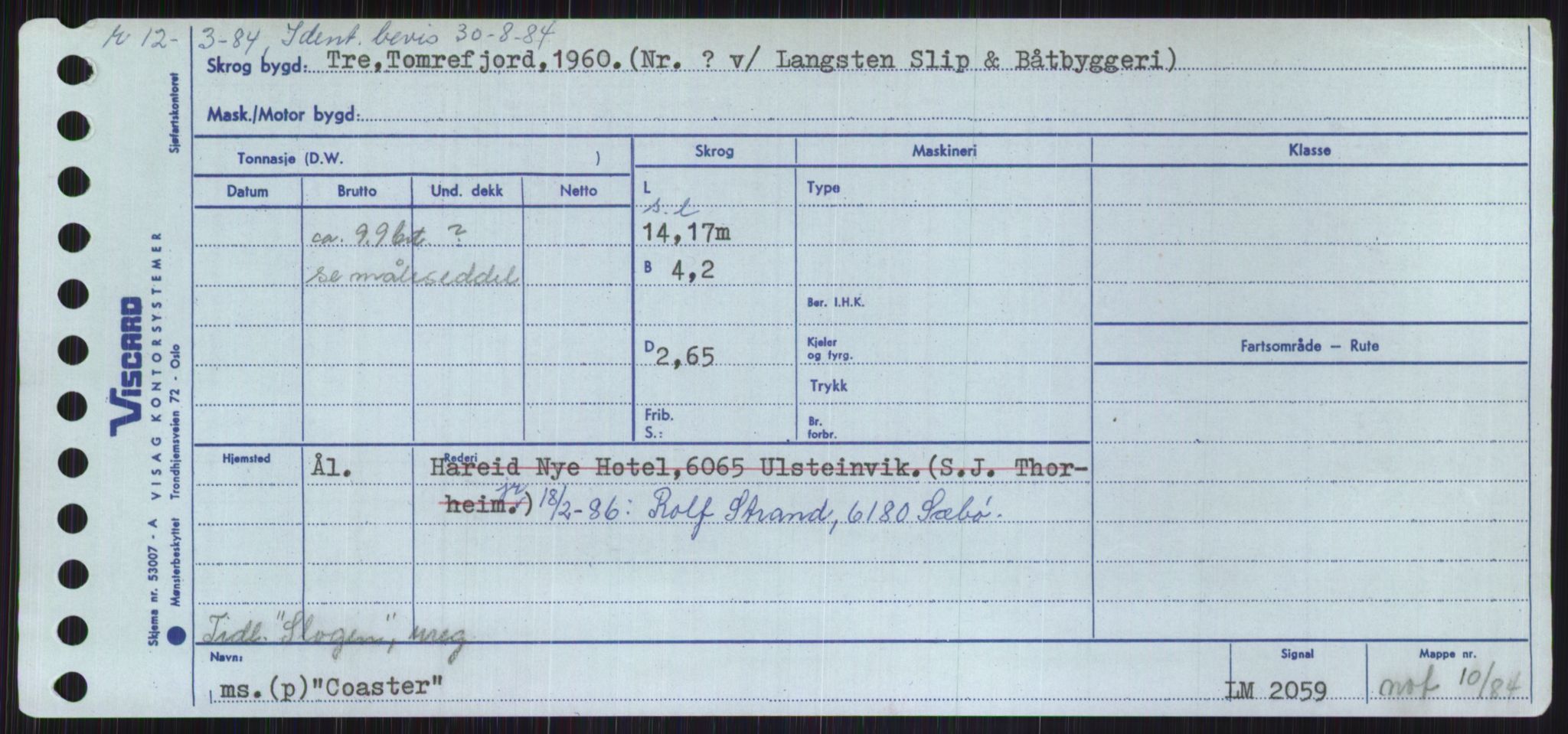 Sjøfartsdirektoratet med forløpere, Skipsmålingen, RA/S-1627/H/Ha/L0001/0002: Fartøy, A-Eig / Fartøy Bjør-Eig, p. 677