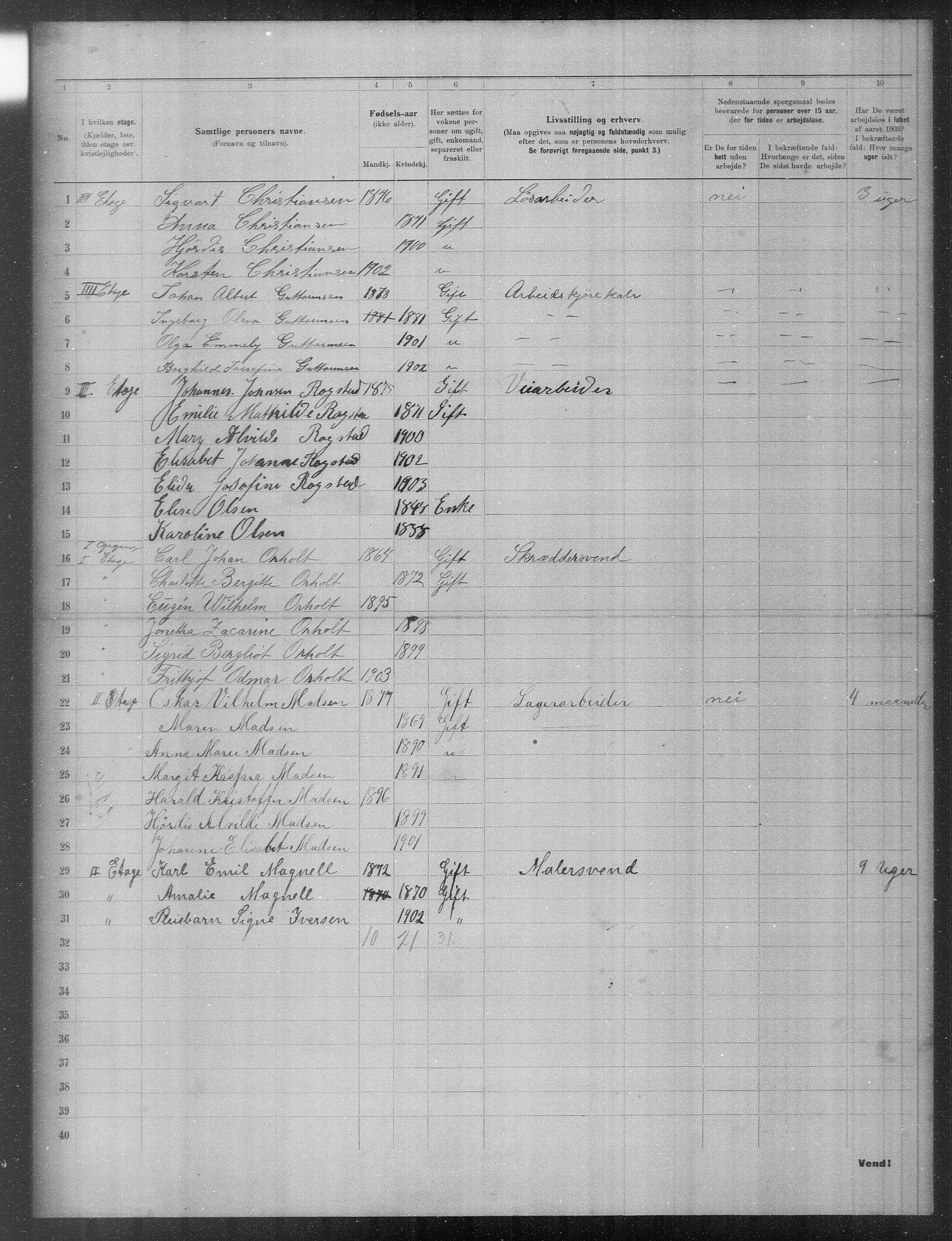 OBA, Municipal Census 1903 for Kristiania, 1903, p. 16355