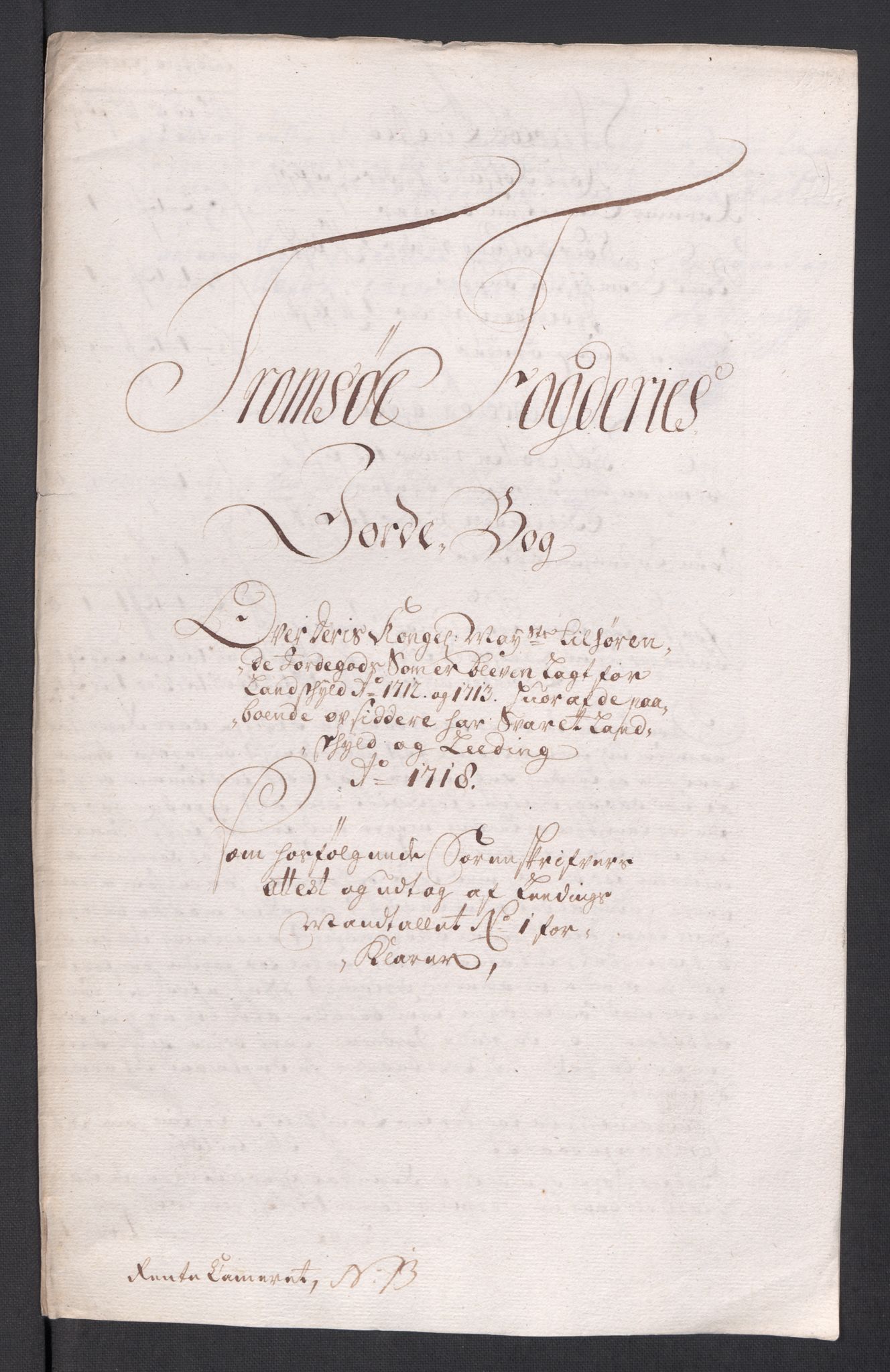 Rentekammeret inntil 1814, Reviderte regnskaper, Fogderegnskap, RA/EA-4092/R68/L4764: Fogderegnskap Senja og Troms, 1718, p. 196