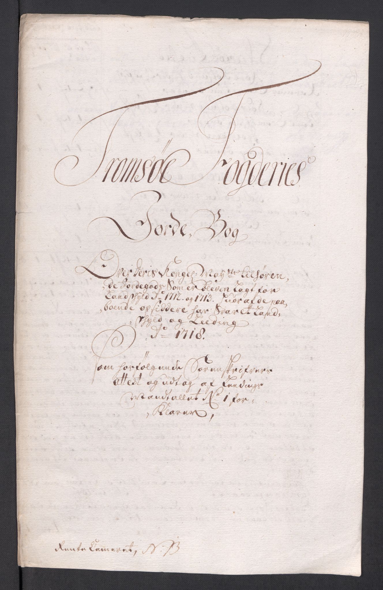 Rentekammeret inntil 1814, Reviderte regnskaper, Fogderegnskap, AV/RA-EA-4092/R68/L4764: Fogderegnskap Senja og Troms, 1718, p. 196