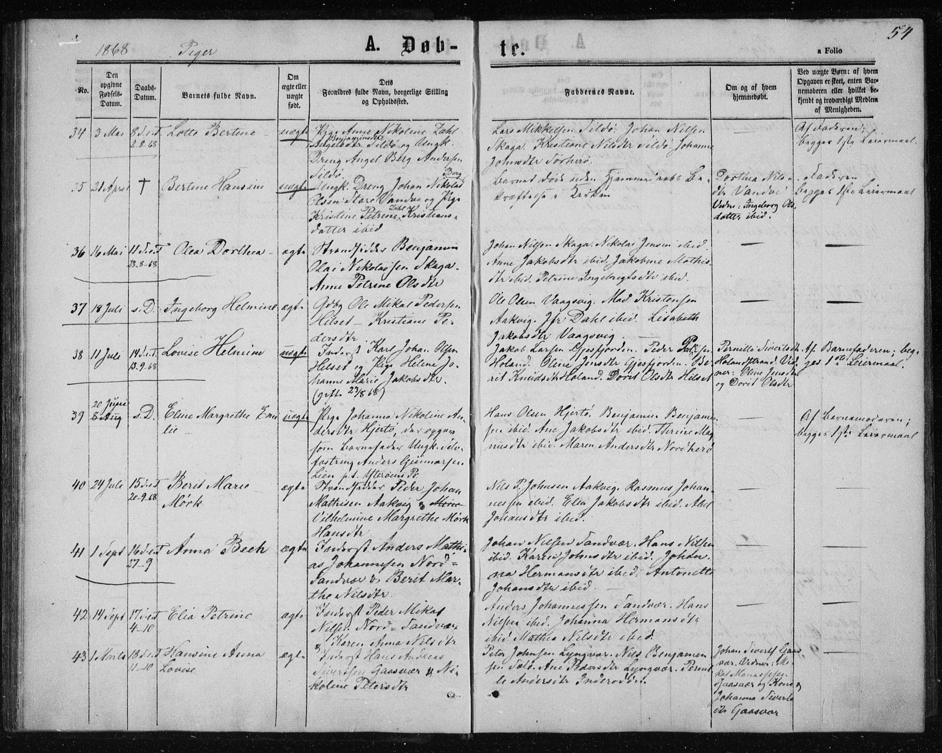 Ministerialprotokoller, klokkerbøker og fødselsregistre - Nordland, SAT/A-1459/834/L0505: Parish register (official) no. 834A03, 1862-1871, p. 54