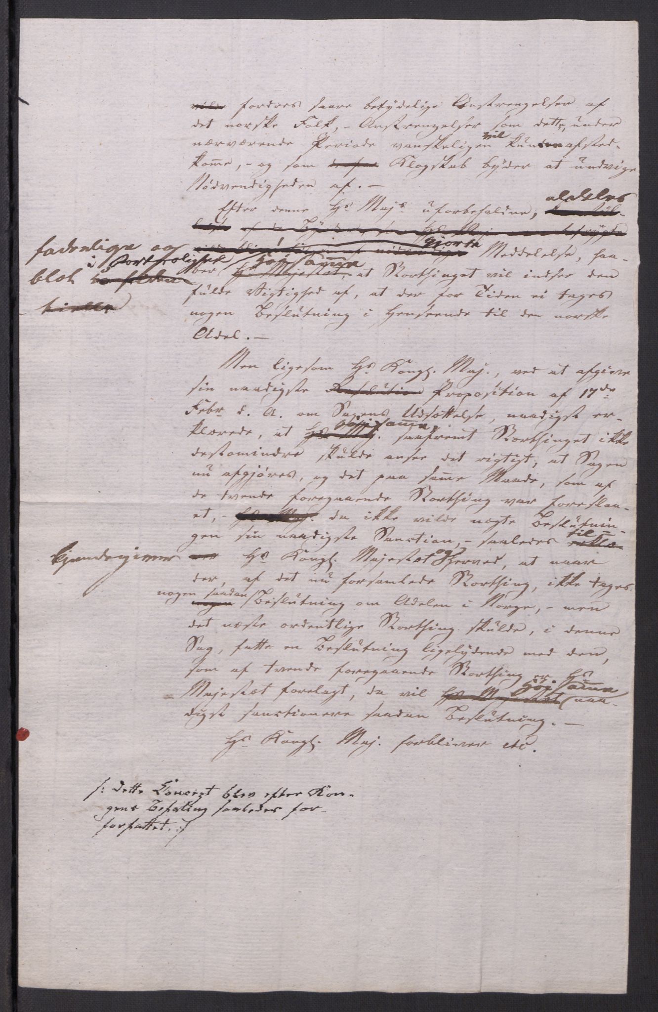 Motzfeldt-familien, AV/RA-PA-0234/D/L001b/0009: -- / "Til de trykte Optegnelser", 1821-1836