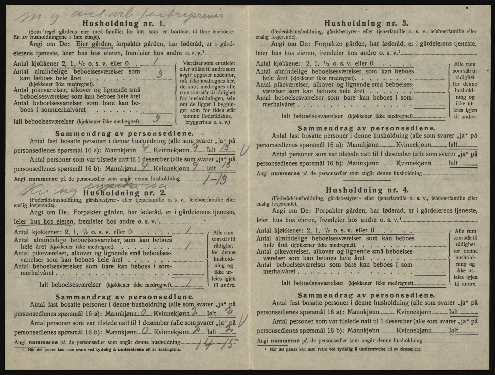 SAO, 1920 census for Glemmen, 1920, p. 888