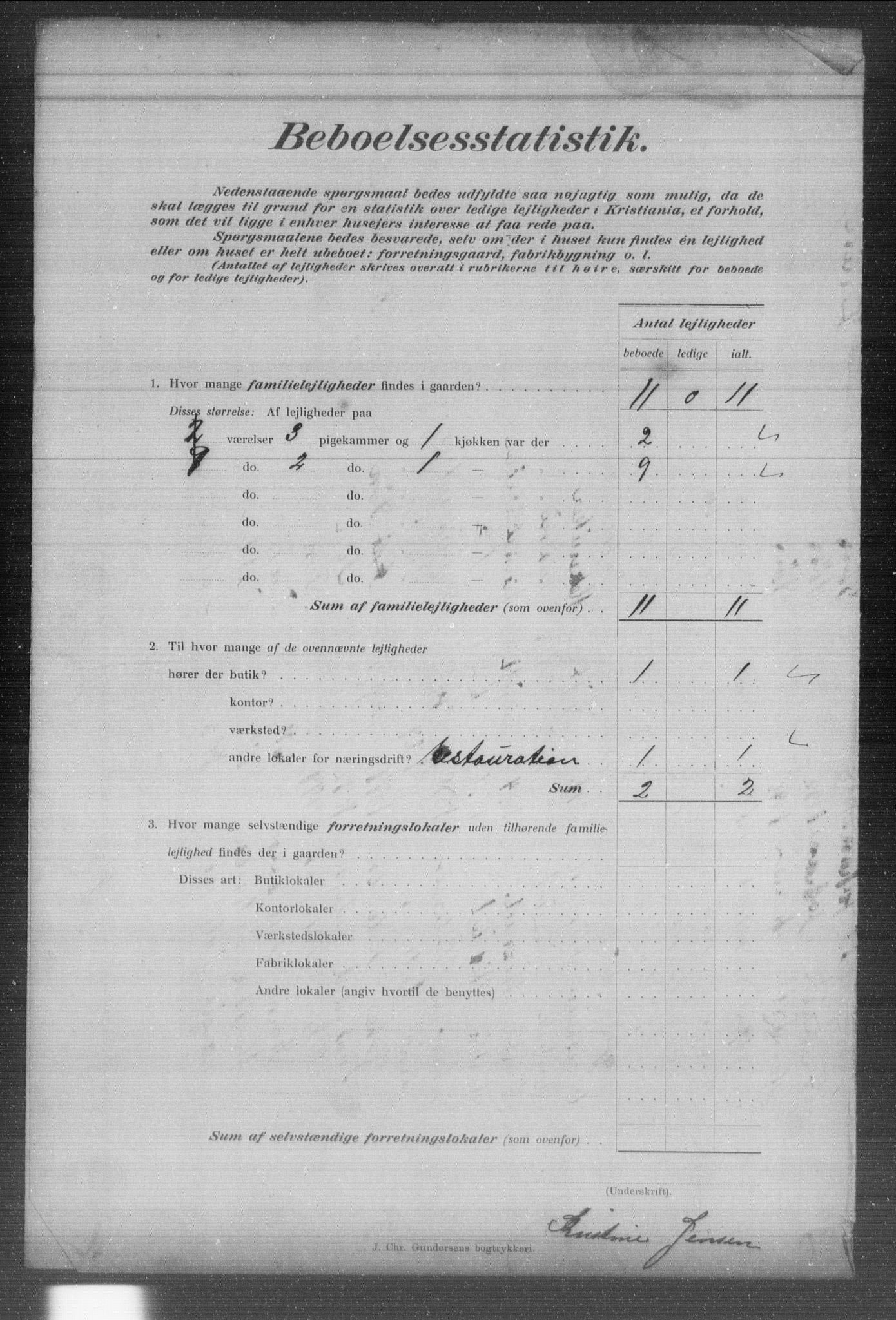 OBA, Municipal Census 1903 for Kristiania, 1903, p. 6438