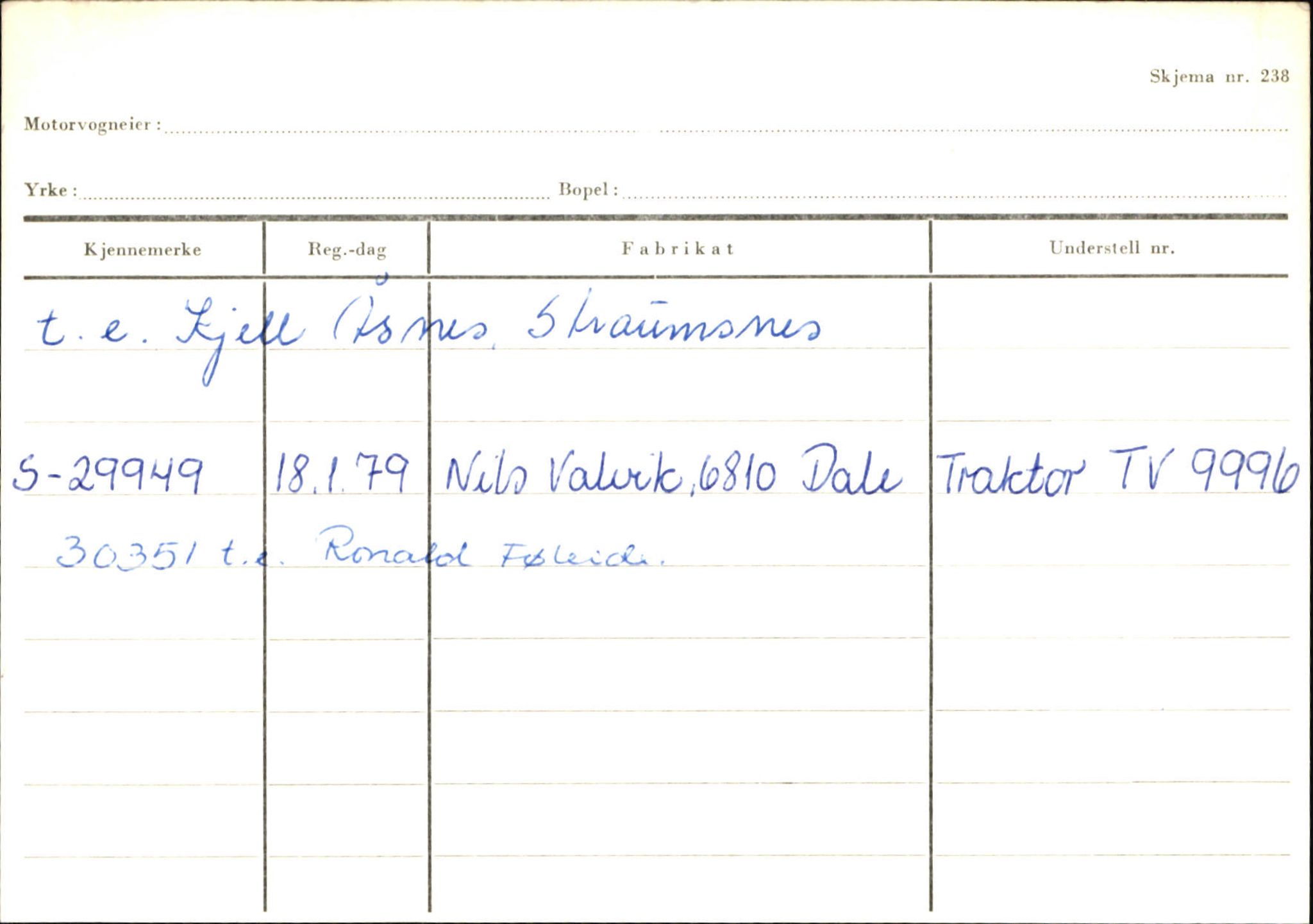 Statens vegvesen, Sogn og Fjordane vegkontor, AV/SAB-A-5301/4/F/L0125: Eigarregister Sogndal V-Å. Aurland A-Å. Fjaler A-N, 1945-1975, p. 2632