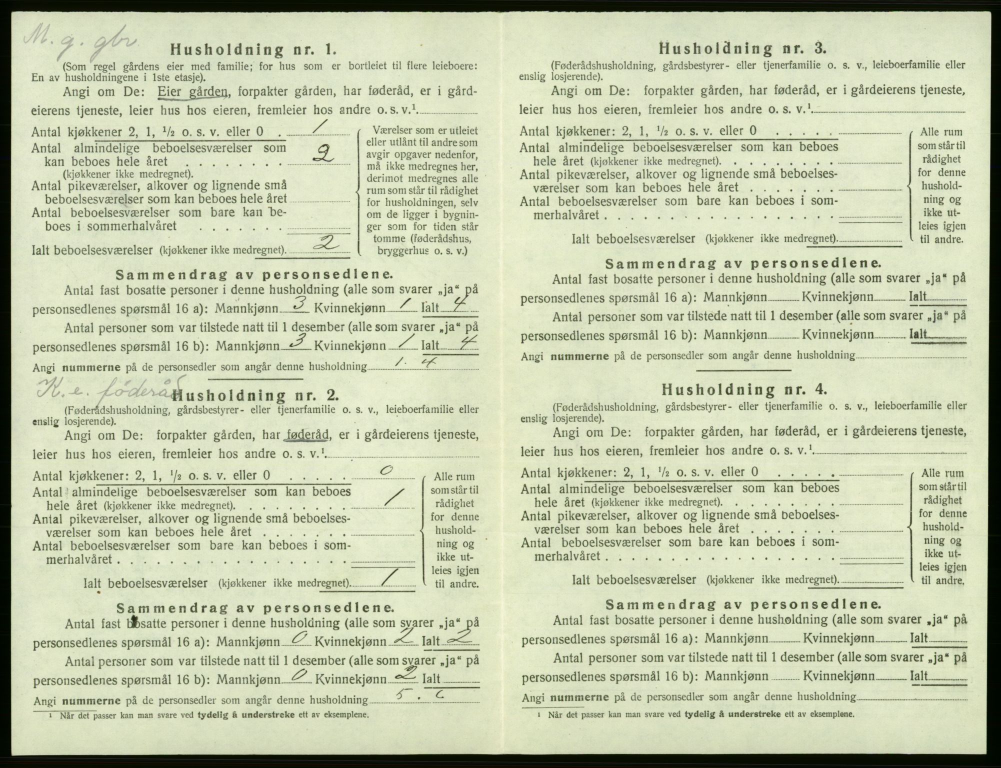 SAB, 1920 census for Jondal, 1920, p. 674