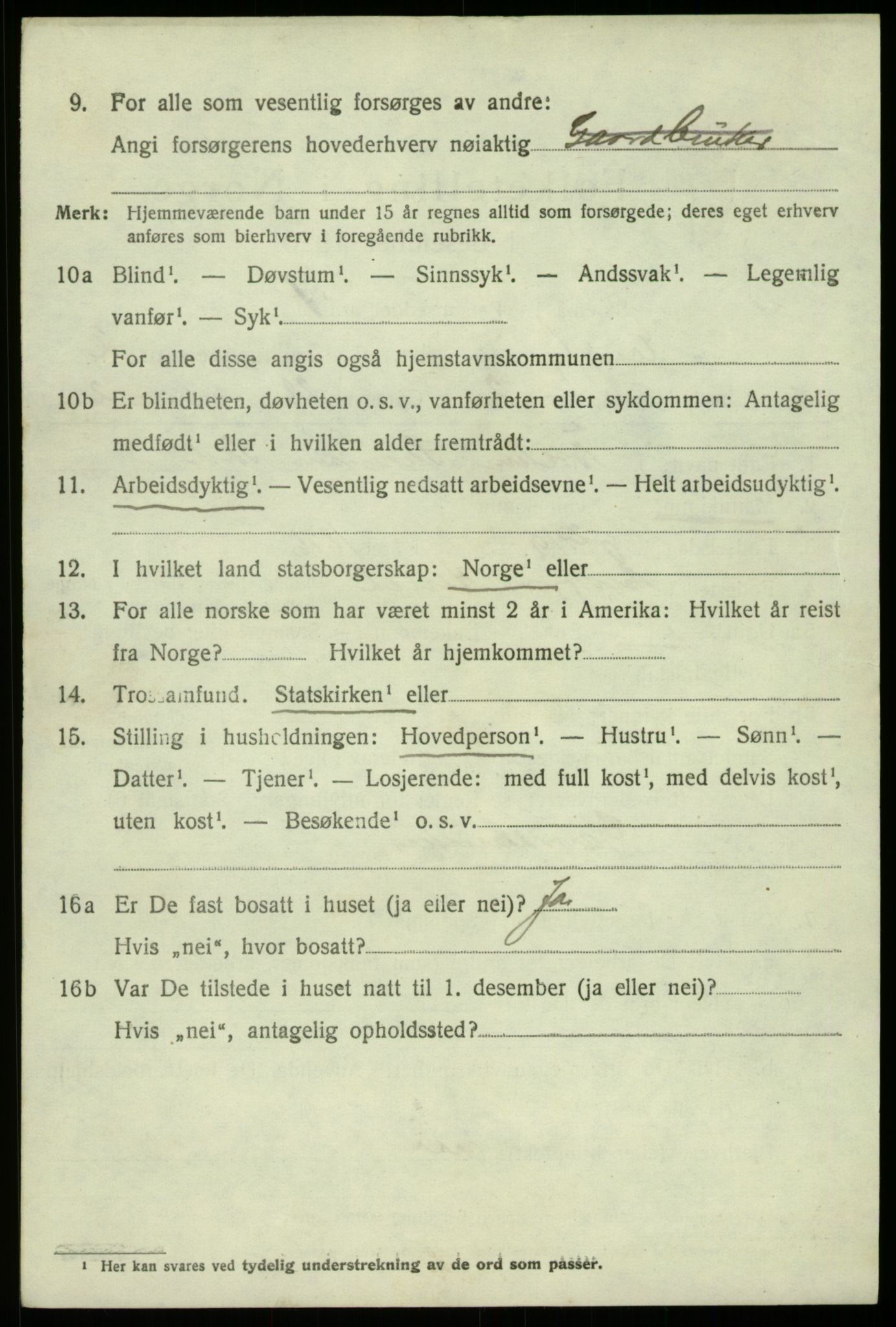 SAB, 1920 census for Eidfjord, 1920, p. 745