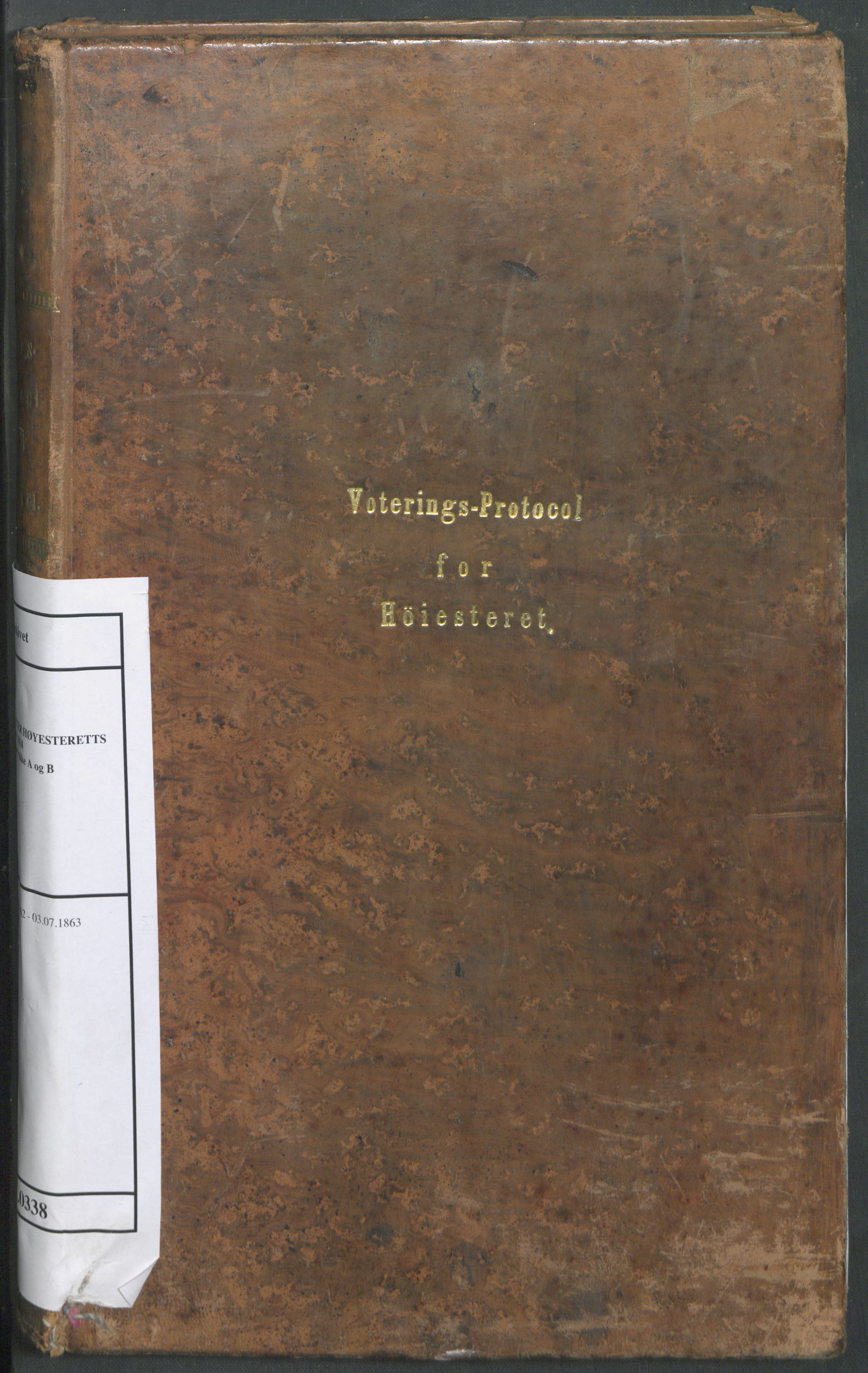 Høyesterett, RA/S-1002/E/Eb/Ebb/L0053: Voteringsprotokoll, 1862-1863