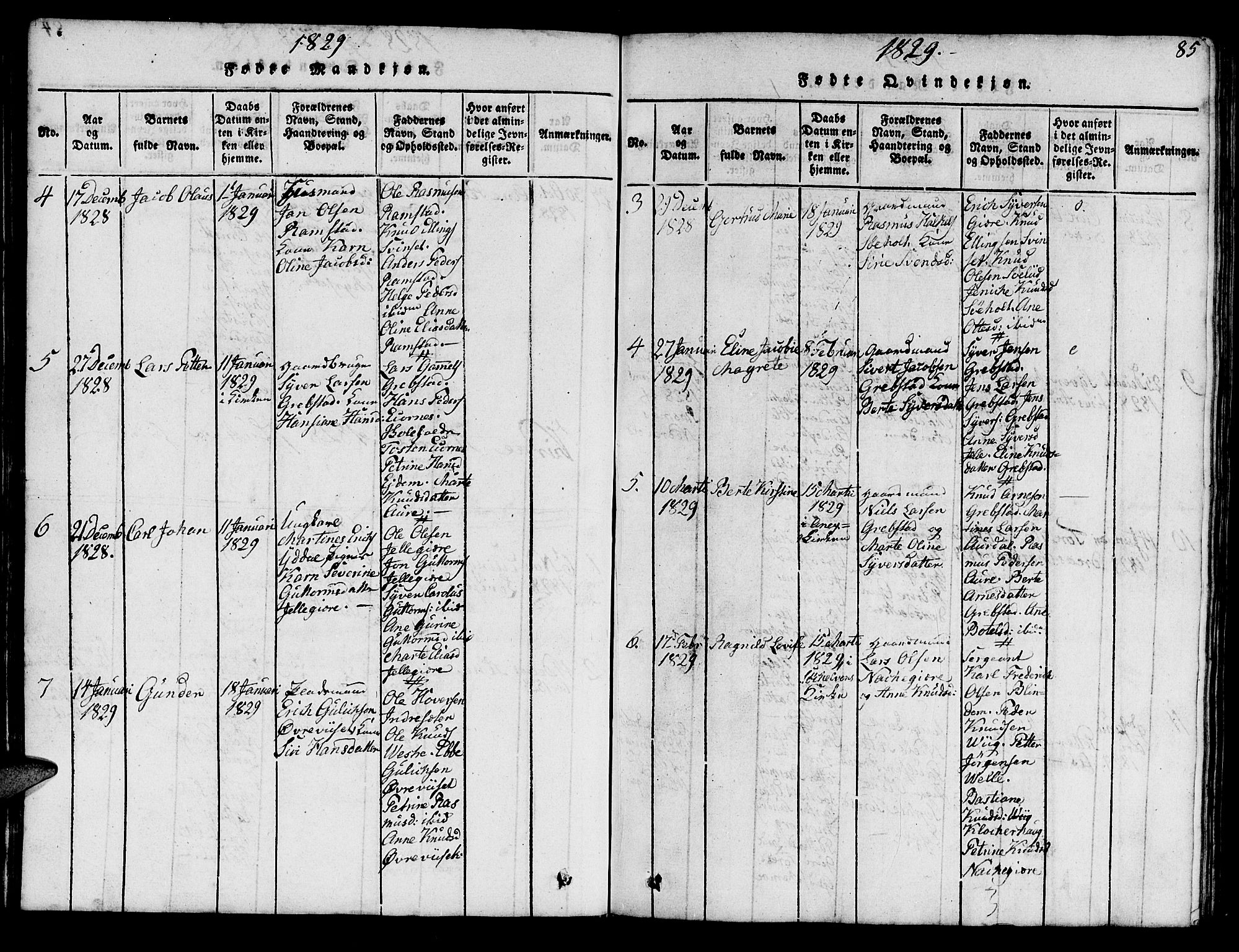 Ministerialprotokoller, klokkerbøker og fødselsregistre - Møre og Romsdal, AV/SAT-A-1454/522/L0322: Parish register (copy) no. 522C01, 1816-1830, p. 85