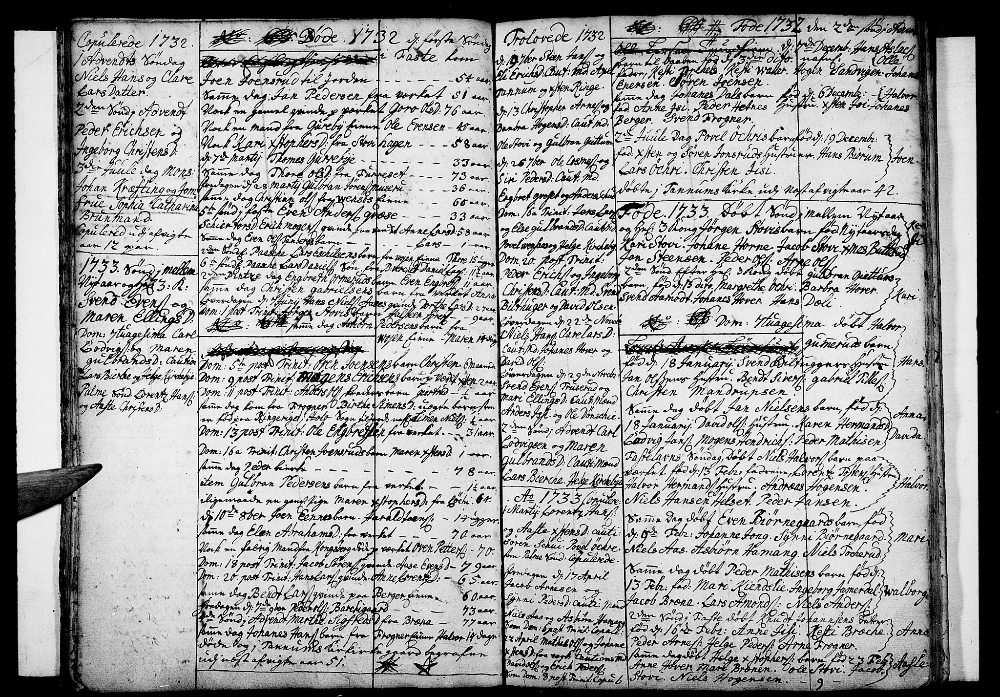 Asker prestekontor Kirkebøker, SAO/A-10256a/F/Fa/L0001: Parish register (official) no. I 1, 1726-1744, p. 19