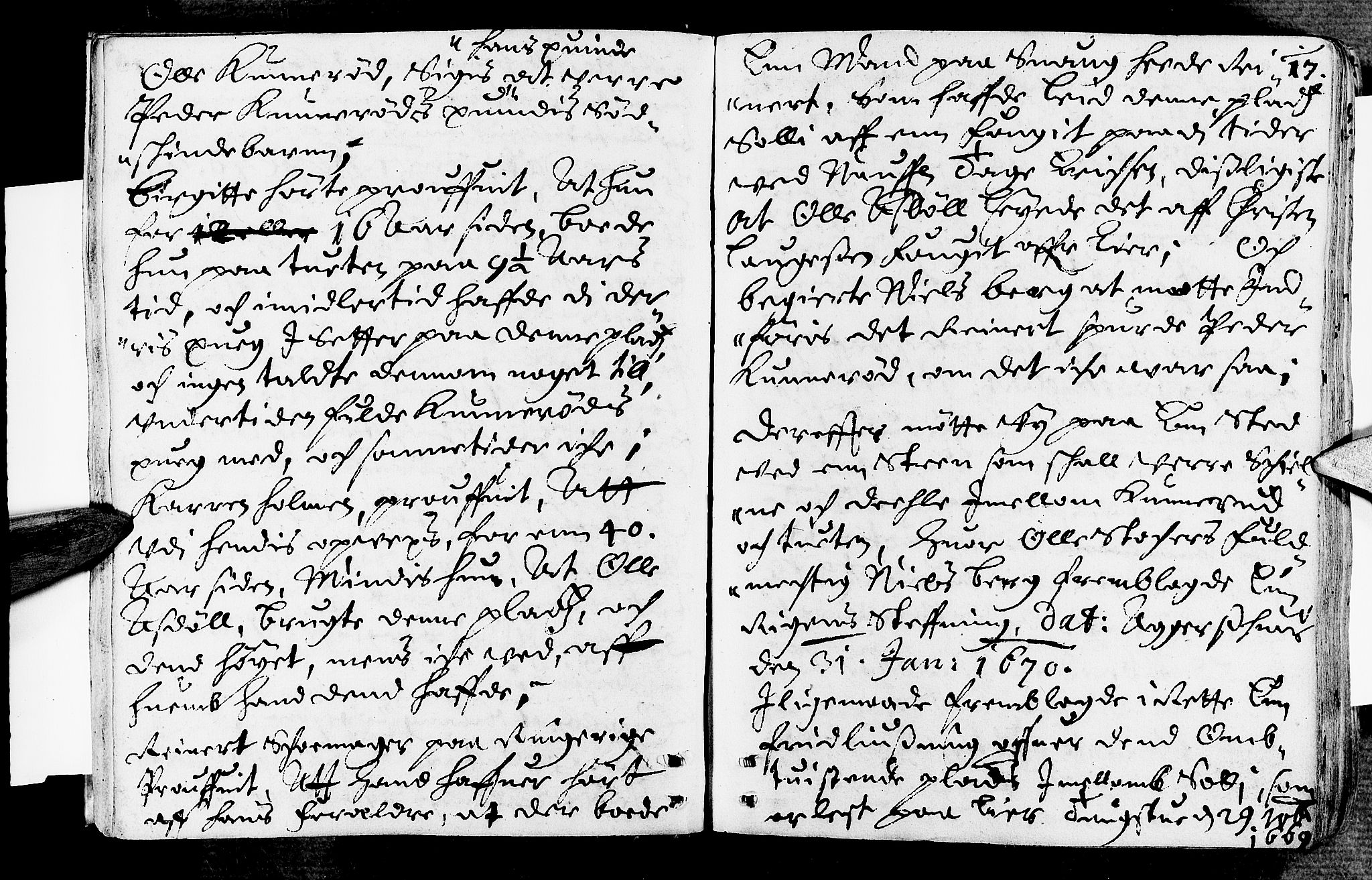 Lier, Røyken og Hurum sorenskriveri, AV/SAKO-A-89/F/Fa/L0011: Tingbok, 1670, p. 17
